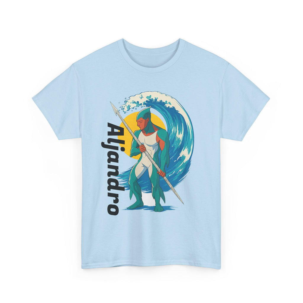 Anime Aljandro Tee - Personalized Heavy Cotton T-Shirt, Unique Gift for Him, Beach Vibes, Casual Wear, Art-Inspired Apparel