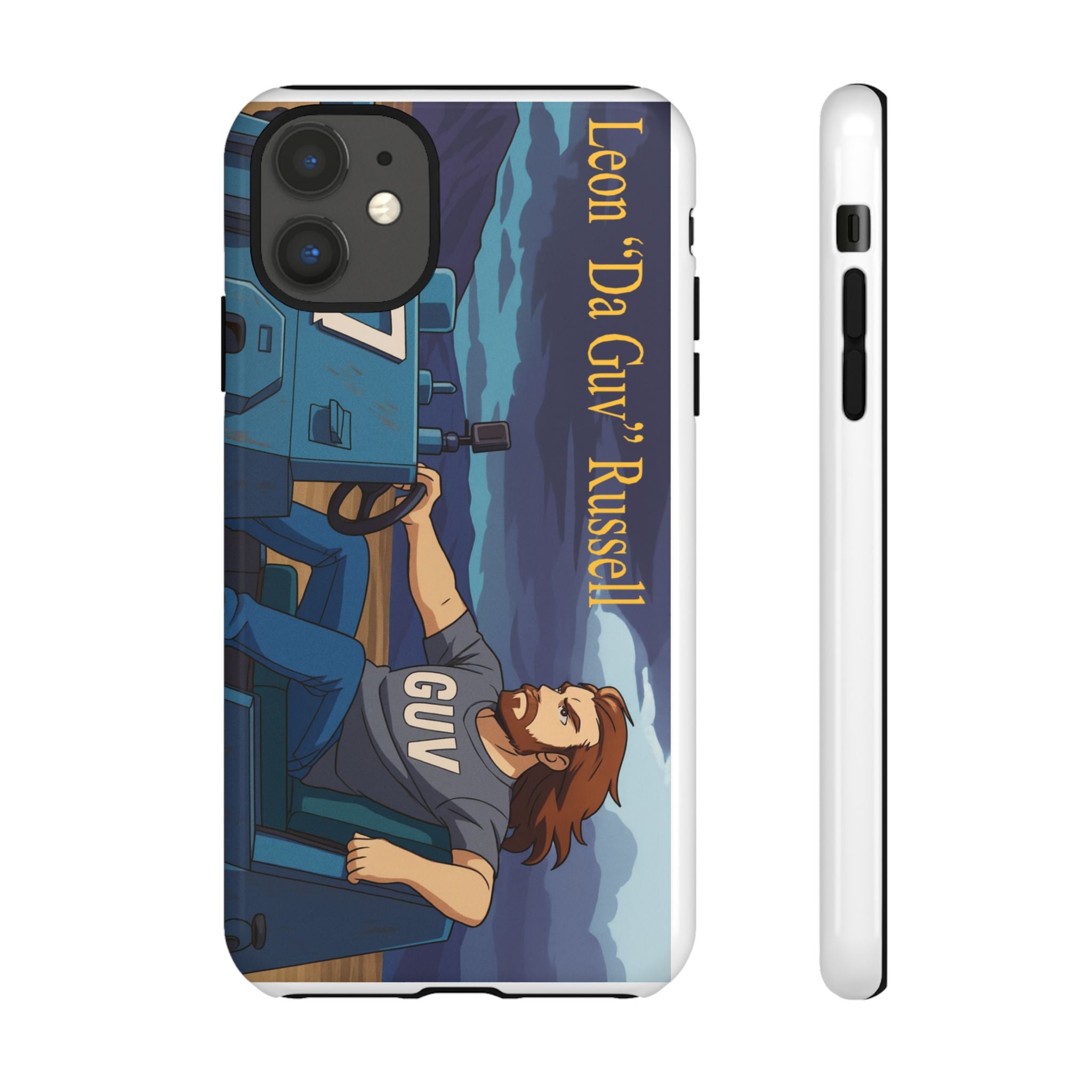 Phone Cases, Tough Phone Covers, Book Character Fan Gift, Sci-Fi Tank Art, Leon 'Da Guv' Russell Design