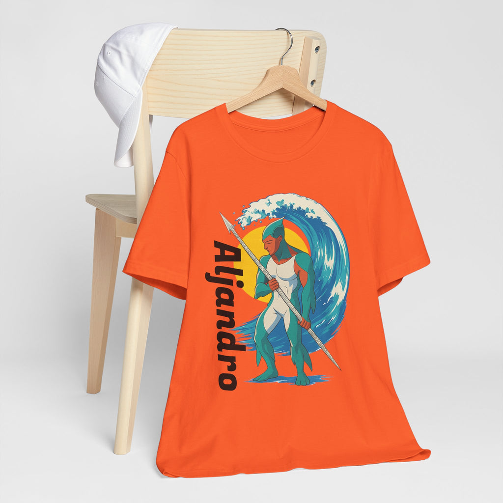 Aljandro Wave Warrior T-Shirt — Personalized 'Aljandro' Surf Guardian Tee