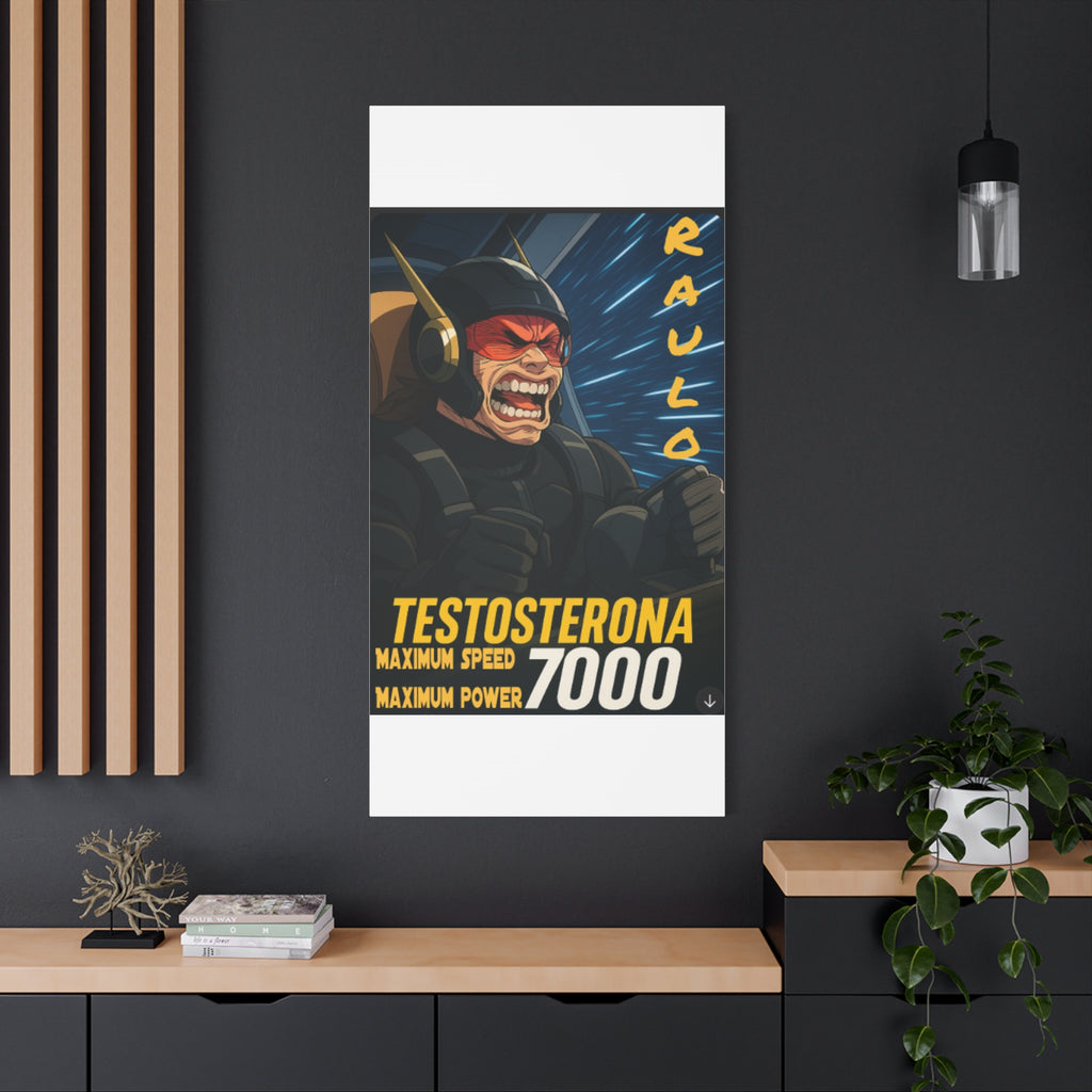Canvas Wall Art, Anime Raulo Testosterona 7000, Sci-Fi Book Da Guv, Matte Stretched Print, Home Decor, Gift Idea