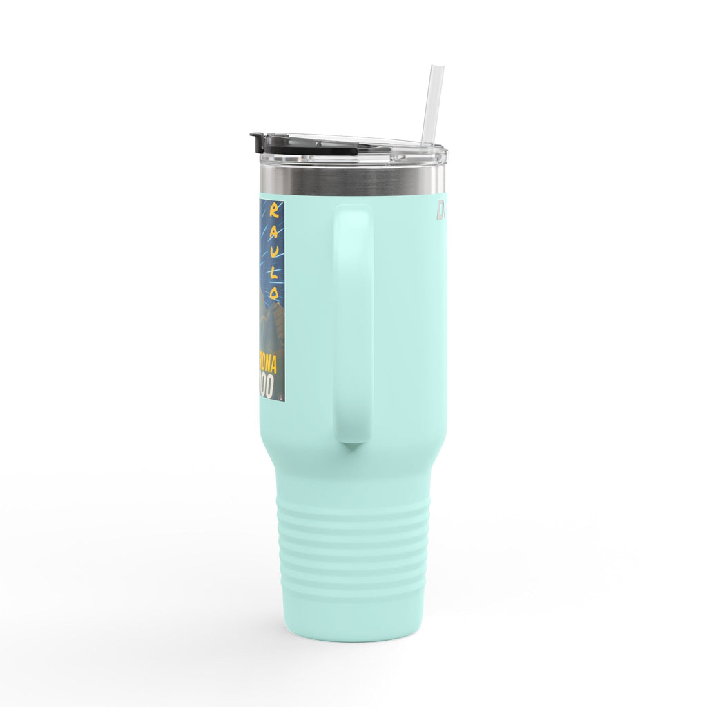 Bold Insulated Travel Mug - 40oz | Anime Raulo Testosterona 7000, Hot/Cold Beverages, Camping, Morning Coffee