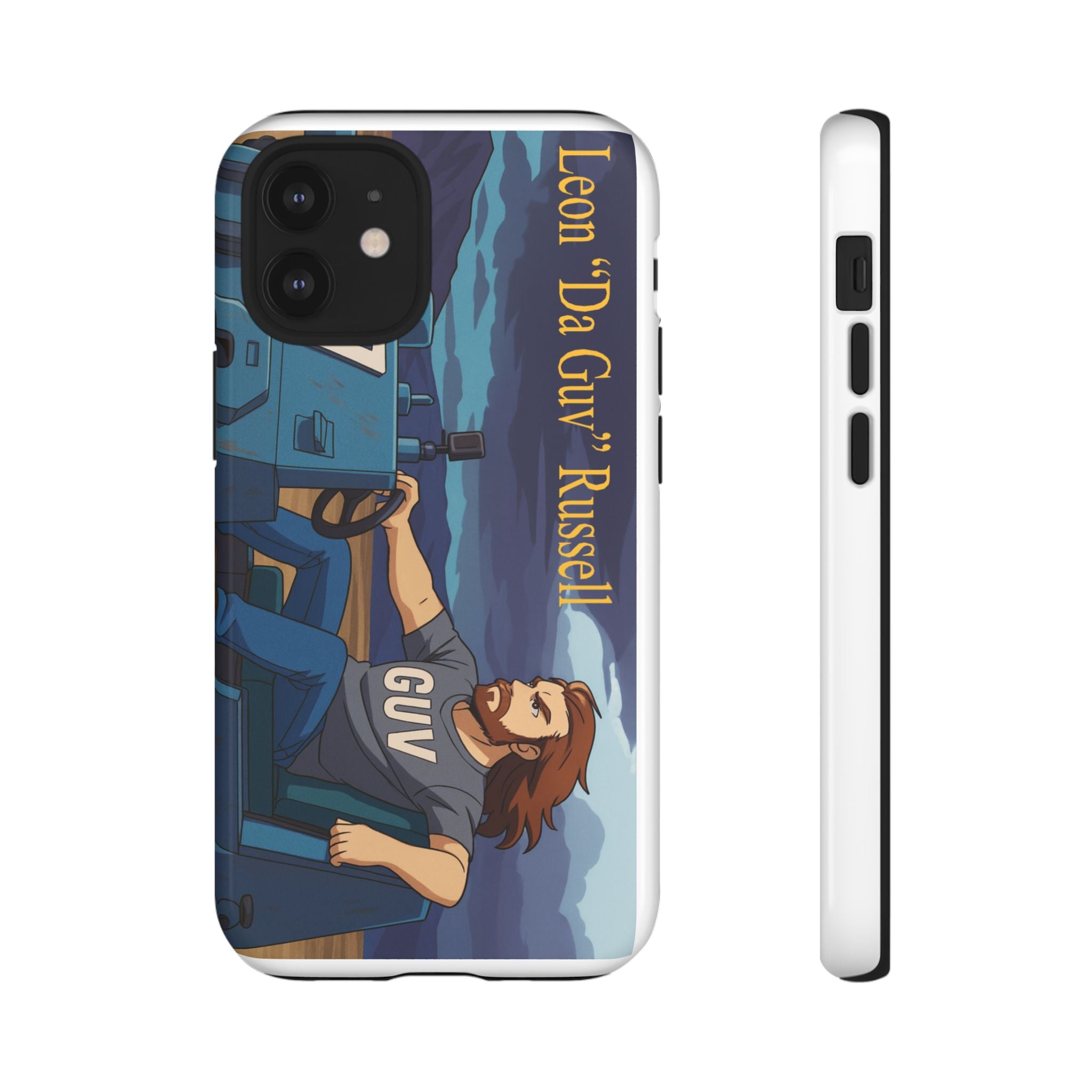 Phone Cases, Tough Phone Covers, Book Character Fan Gift, Sci-Fi Tank Art, Leon 'Da Guv' Russell Design