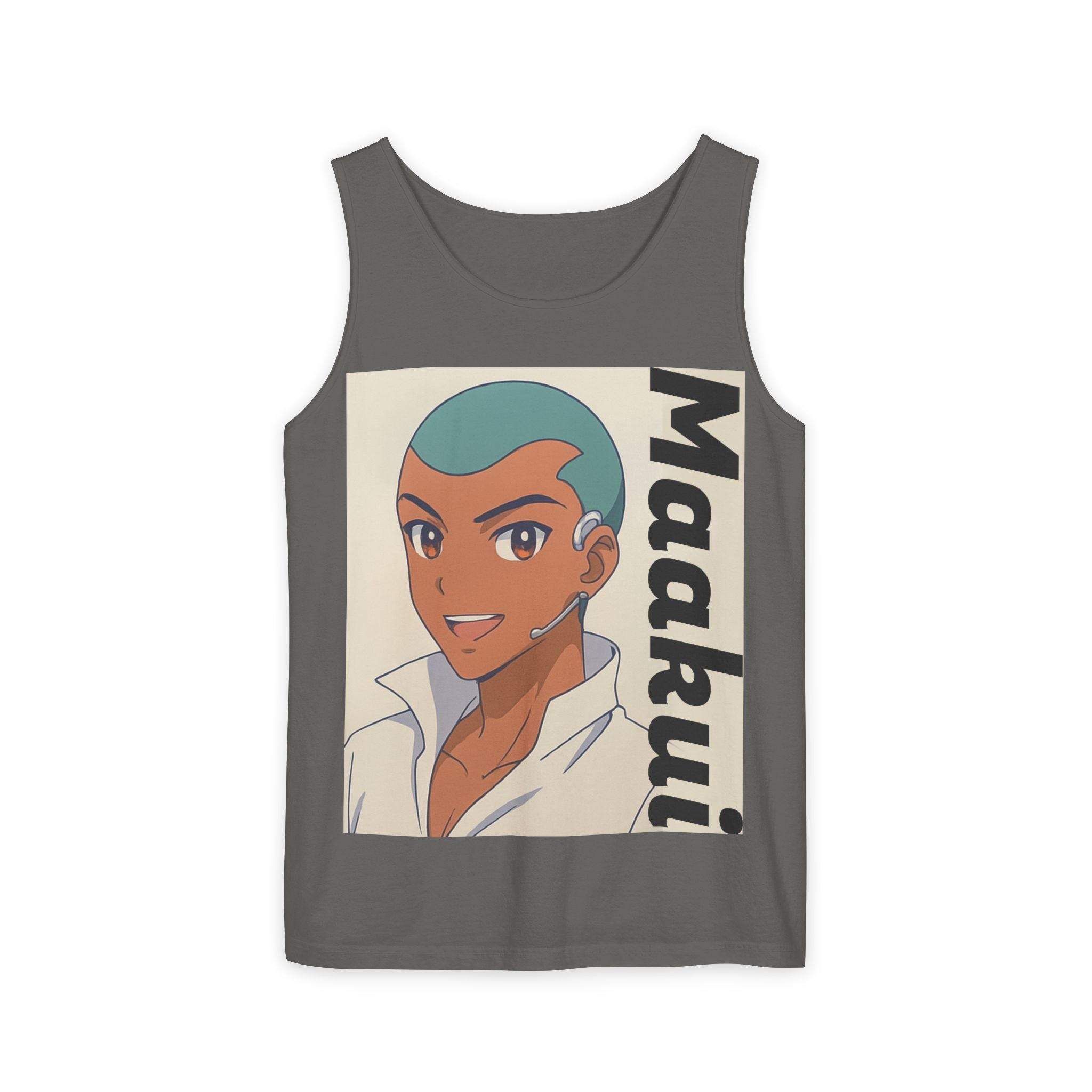 Unisex Anime Character Maakui Tank Top, Summer Wear, Graphic Tee, Casual Attire, Gift for Fans, Beachwear, Festival Top