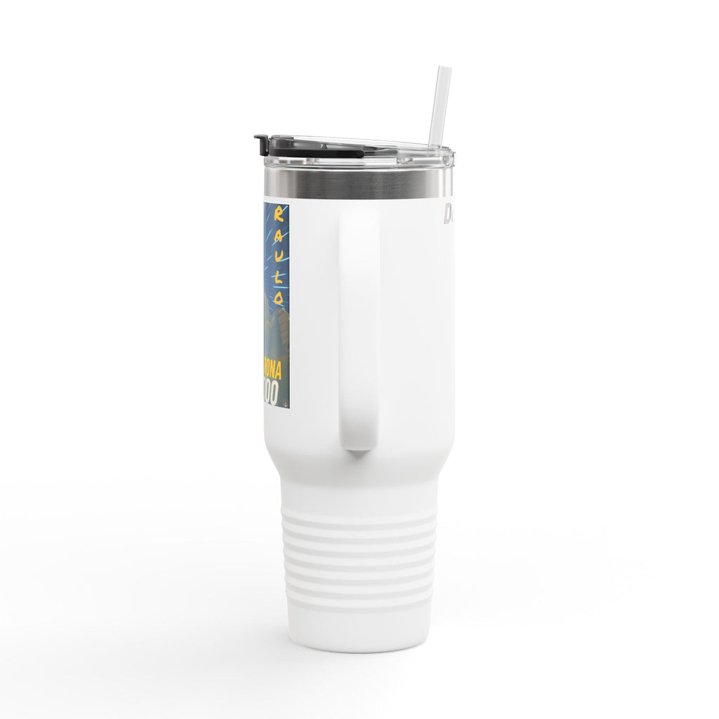 Bold Insulated Travel Mug - 40oz | Anime Raulo Testosterona 7000, Hot/Cold Beverages, Camping, Morning Coffee