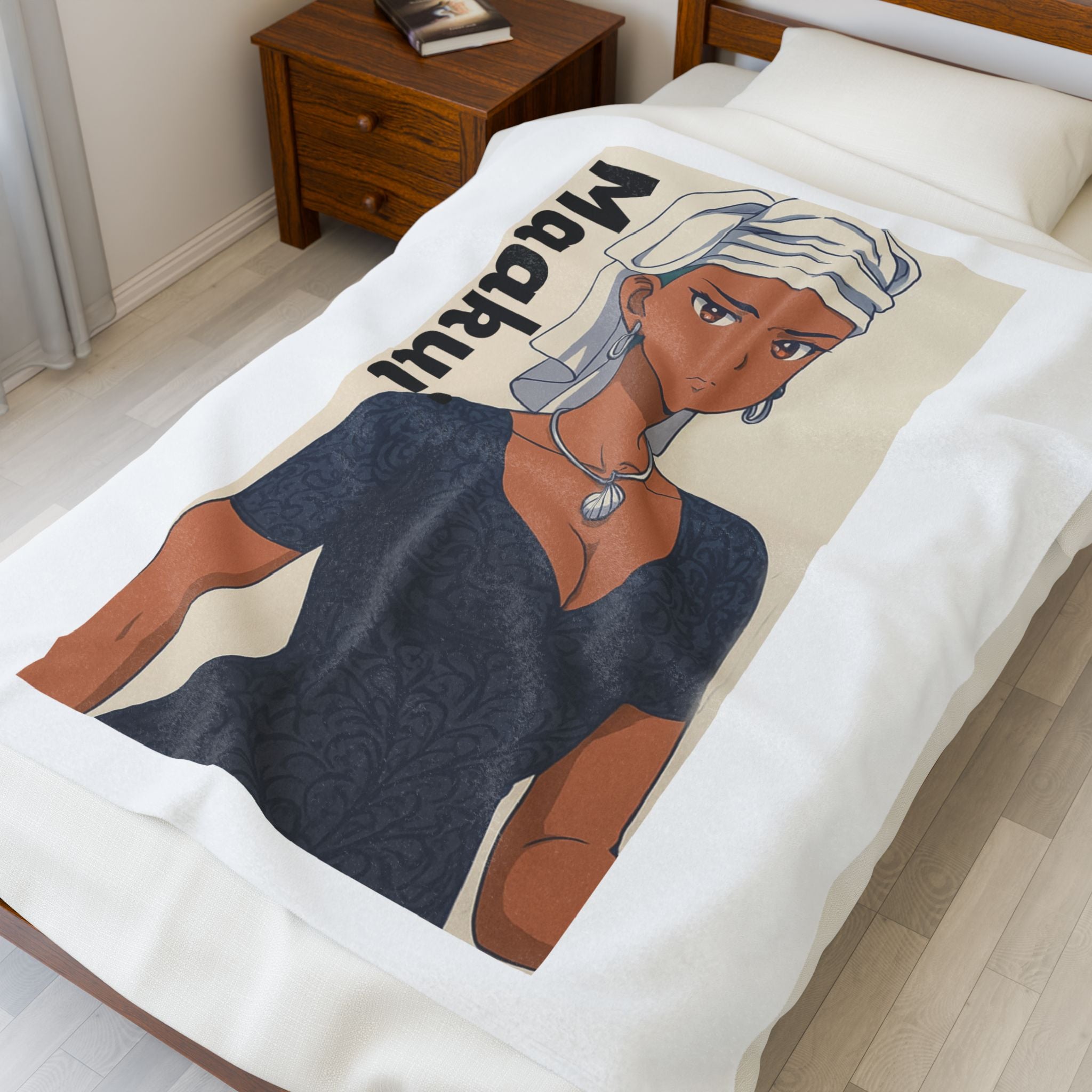 Cozy Velveteen Plush Blanket Featuring Anime Maakui from Da Guv - Perfect for Home Decor, Gifts, and Anime Lovers, Warm Throws, [...]