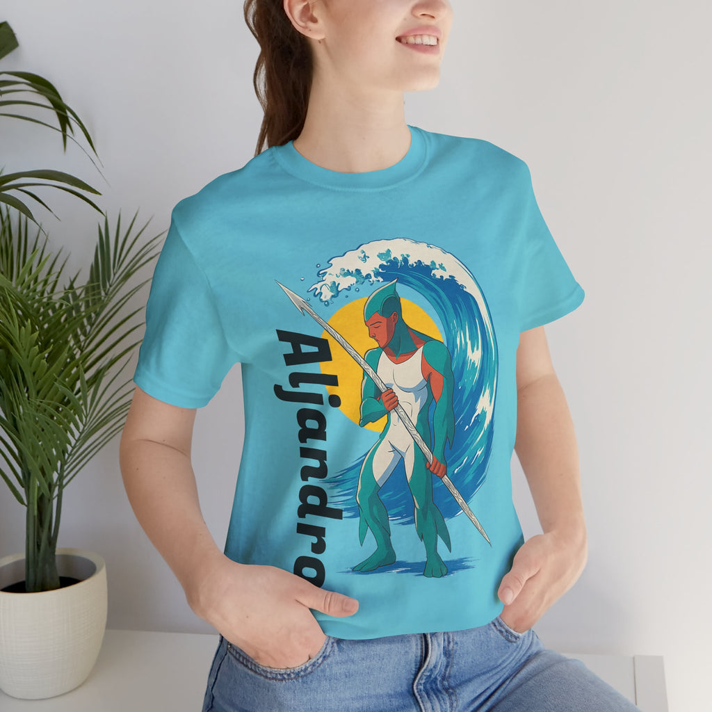 Aljandro Wave Warrior T-Shirt — Personalized 'Aljandro' Surf Guardian Tee