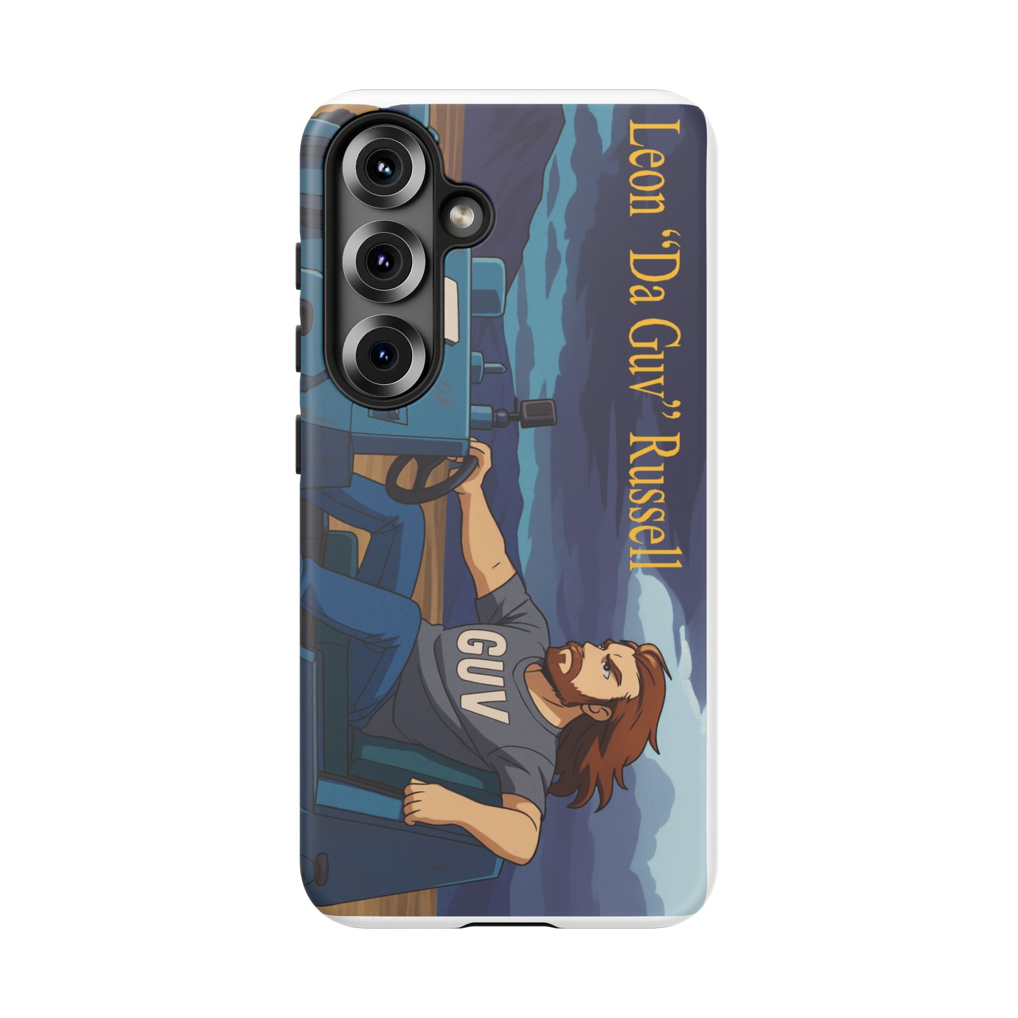 Phone Cases, Tough Phone Covers, Book Character Fan Gift, Sci-Fi Tank Art, Leon 'Da Guv' Russell Design