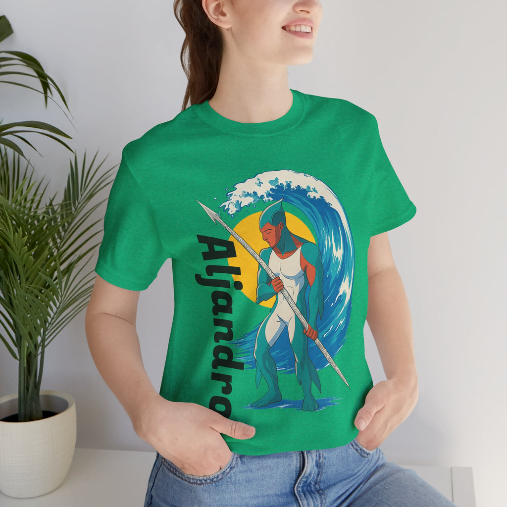 Aljandro Wave Warrior T-Shirt — Personalized 'Aljandro' Surf Guardian Tee