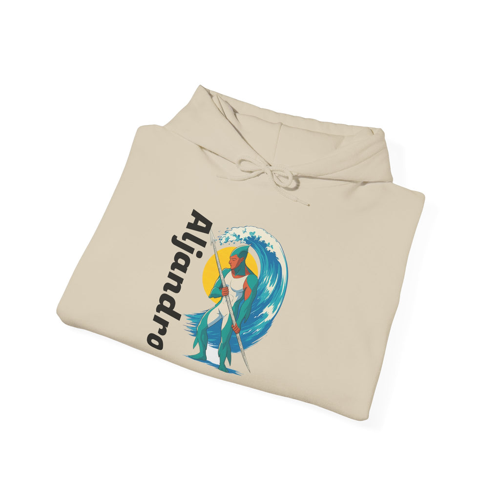 Anime Aljandro Hoodie, Unisex Hooded Sweatshirt, Custom Graphic Sweatshirt, Surfing Gift, Summer Fashion, Casual Wear