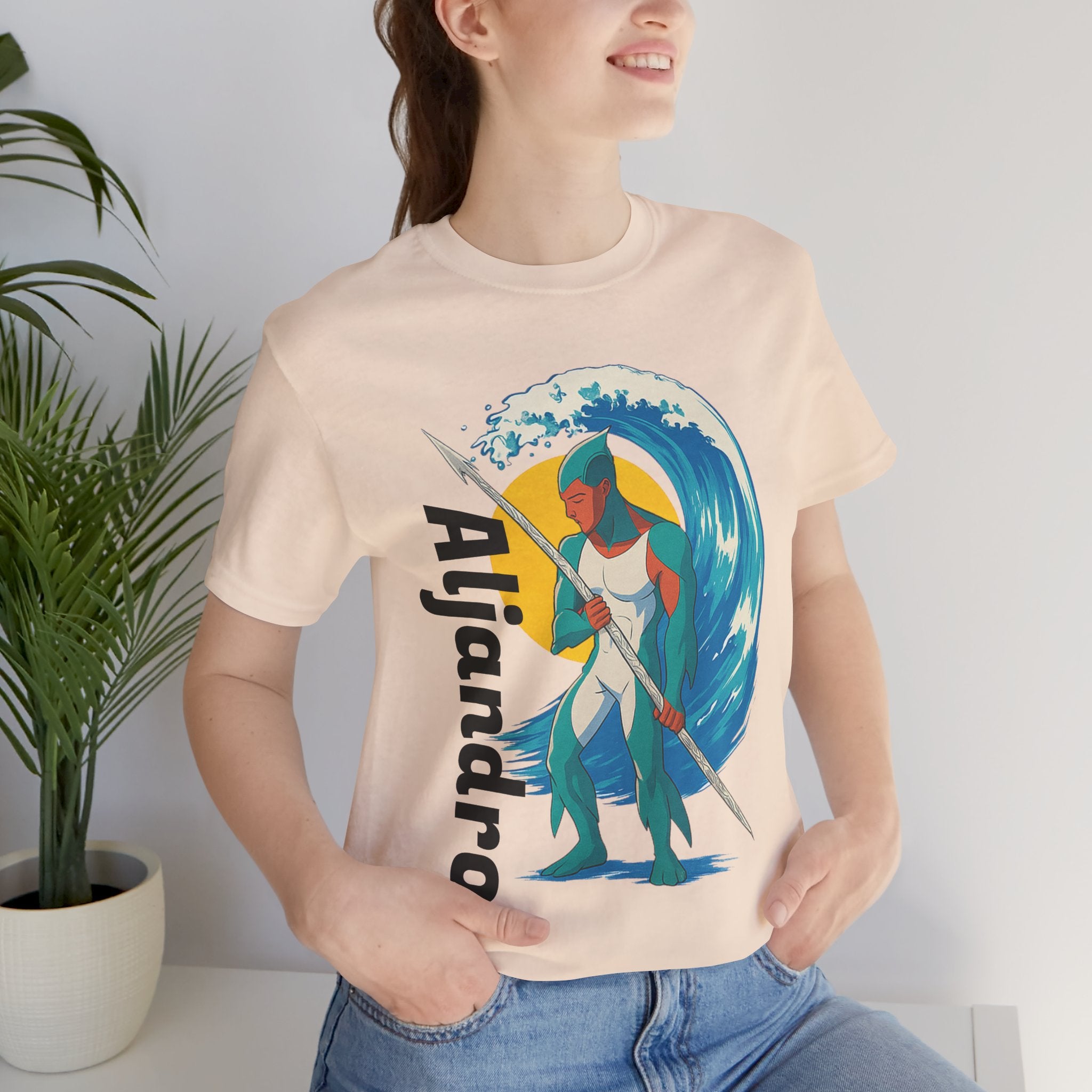 Aljandro Wave Warrior T-Shirt — Personalized 'Aljandro' Surf Guardian Tee
