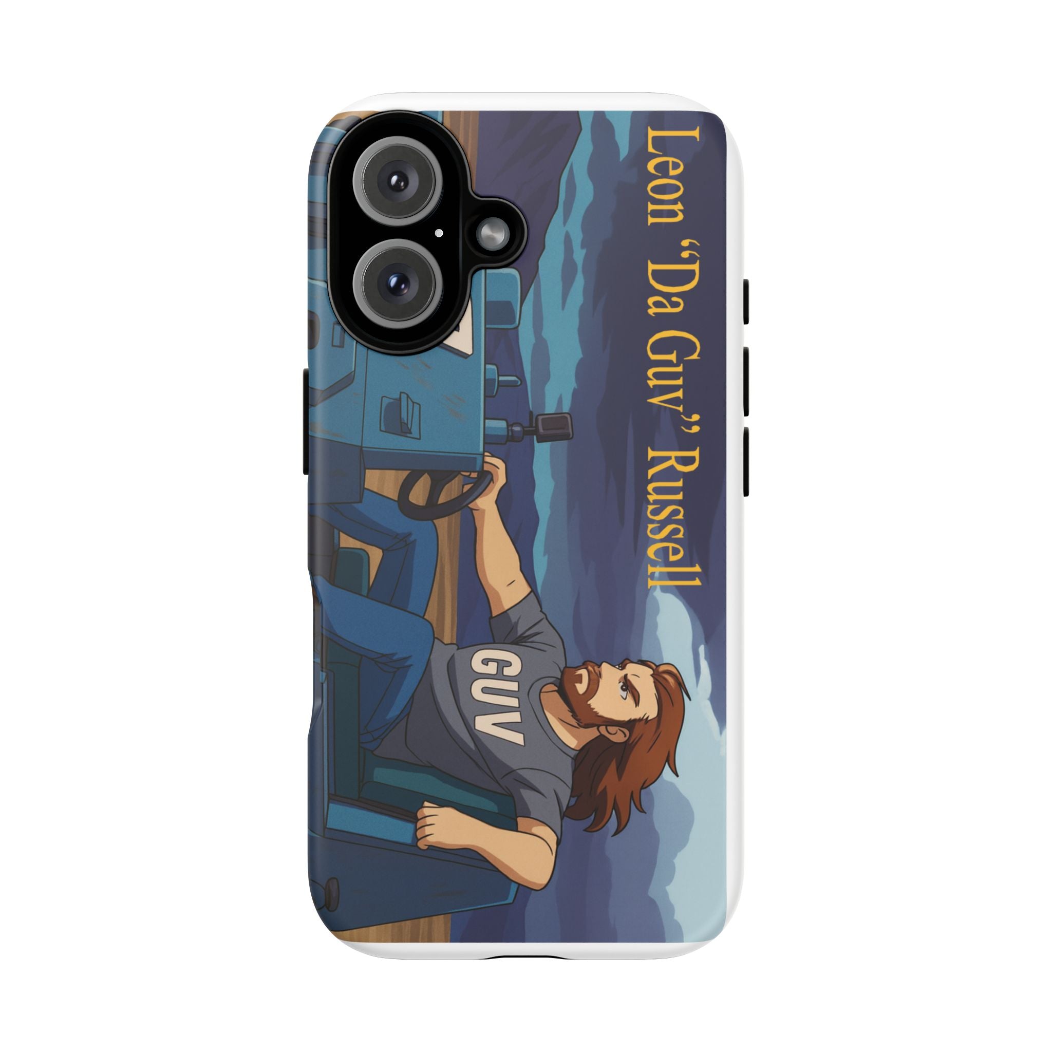 Phone Cases, Tough Phone Covers, Book Character Fan Gift, Sci-Fi Tank Art, Leon 'Da Guv' Russell Design