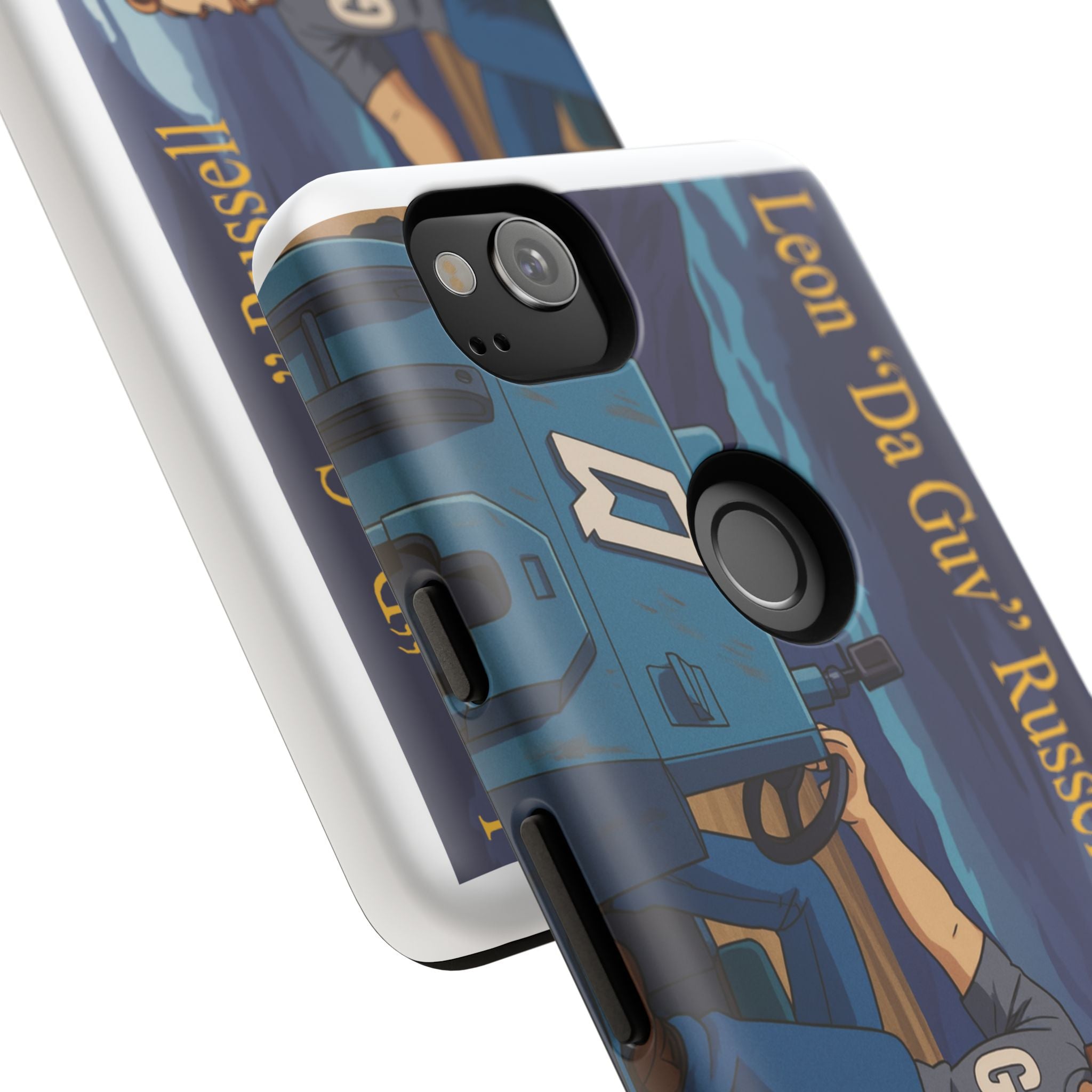 Phone Cases, Tough Phone Covers, Book Character Fan Gift, Sci-Fi Tank Art, Leon 'Da Guv' Russell Design