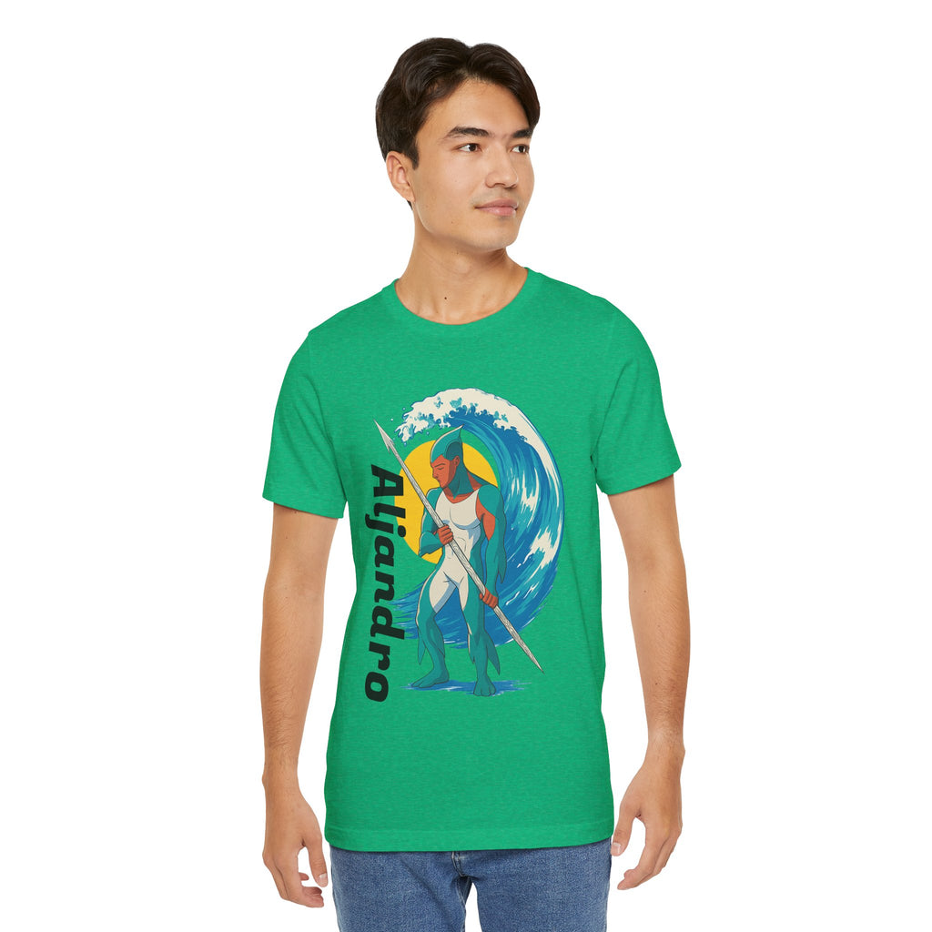 Aljandro Wave Warrior T-Shirt — Personalized 'Aljandro' Surf Guardian Tee