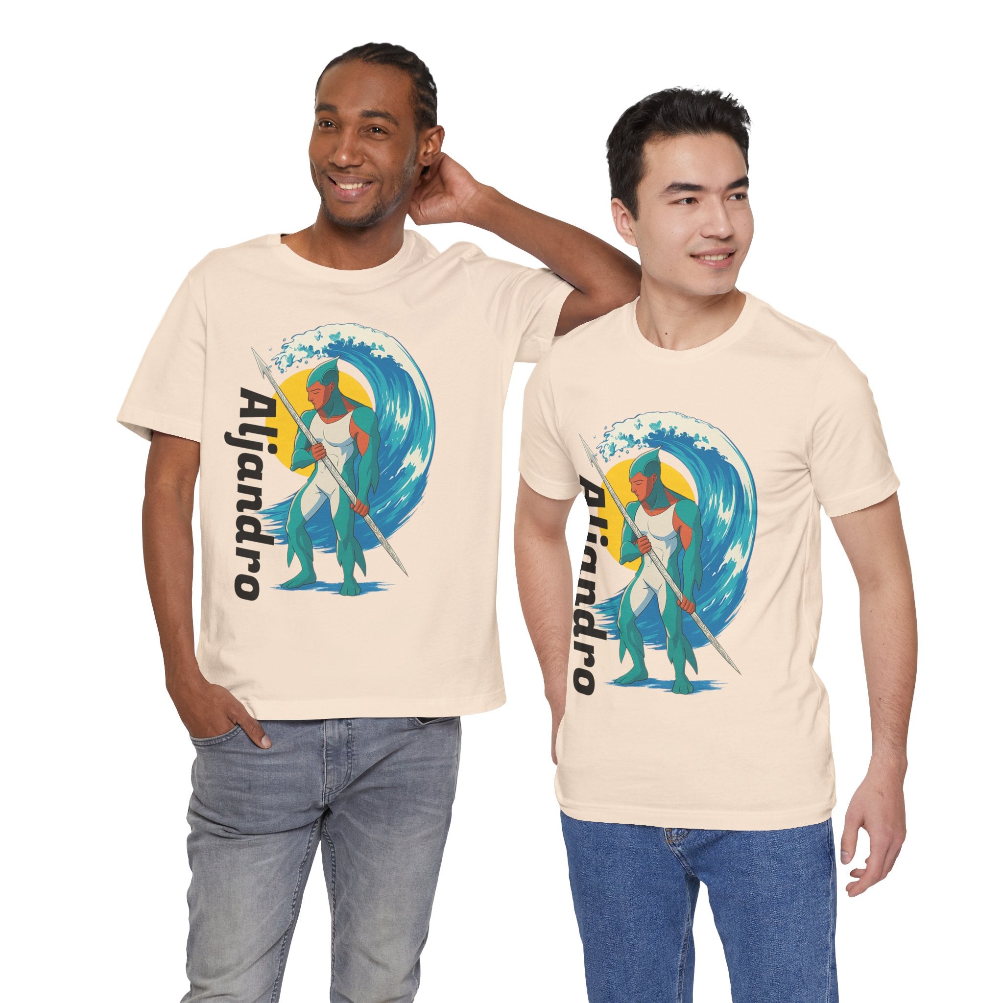 Aljandro Wave Warrior T-Shirt — Personalized 'Aljandro' Surf Guardian Tee