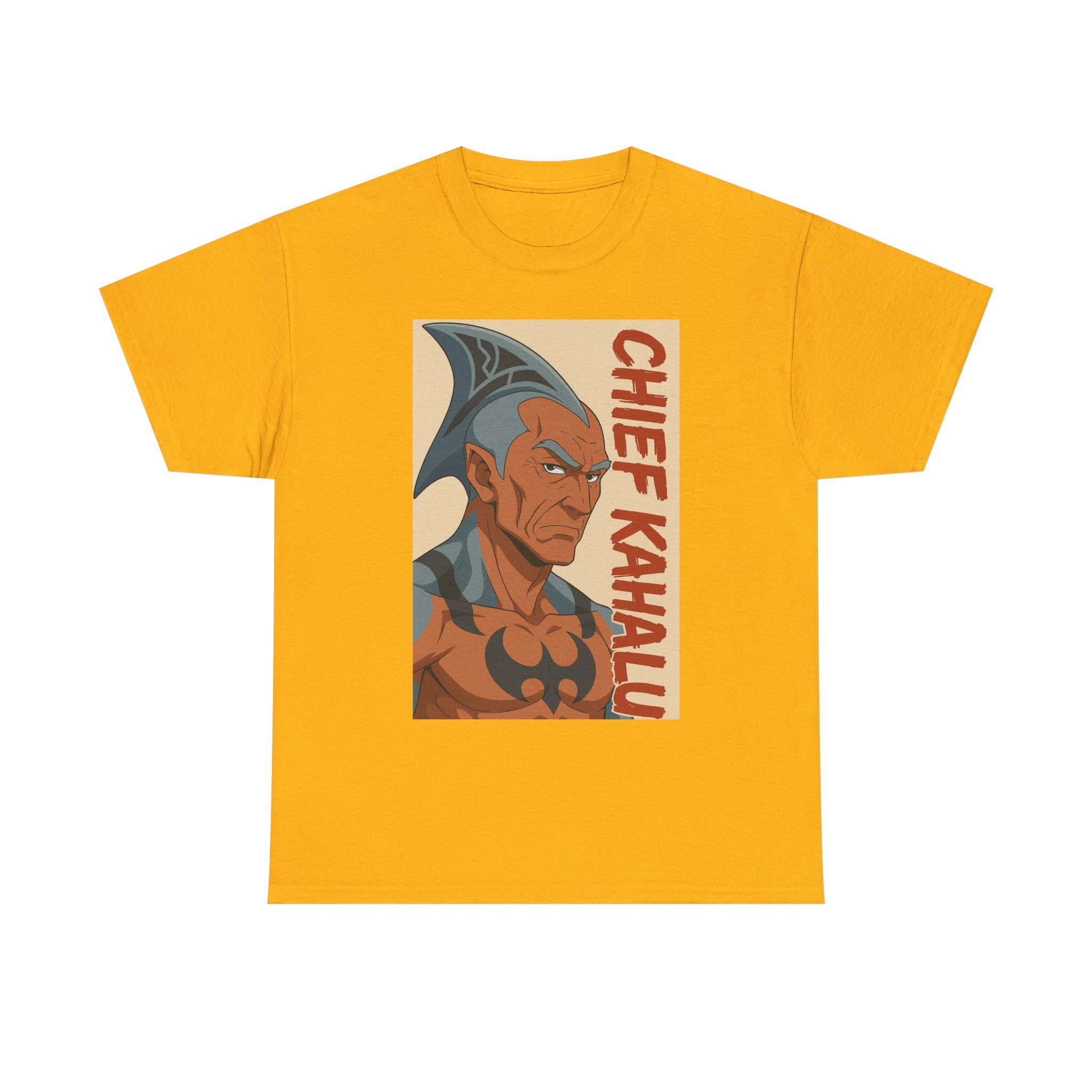 Chief Kahalu Graphic Tee, Unisex Heavy Cotton Shirt, Casual Wear, Gift for Fans, Graphic T-Shirt for Collectors