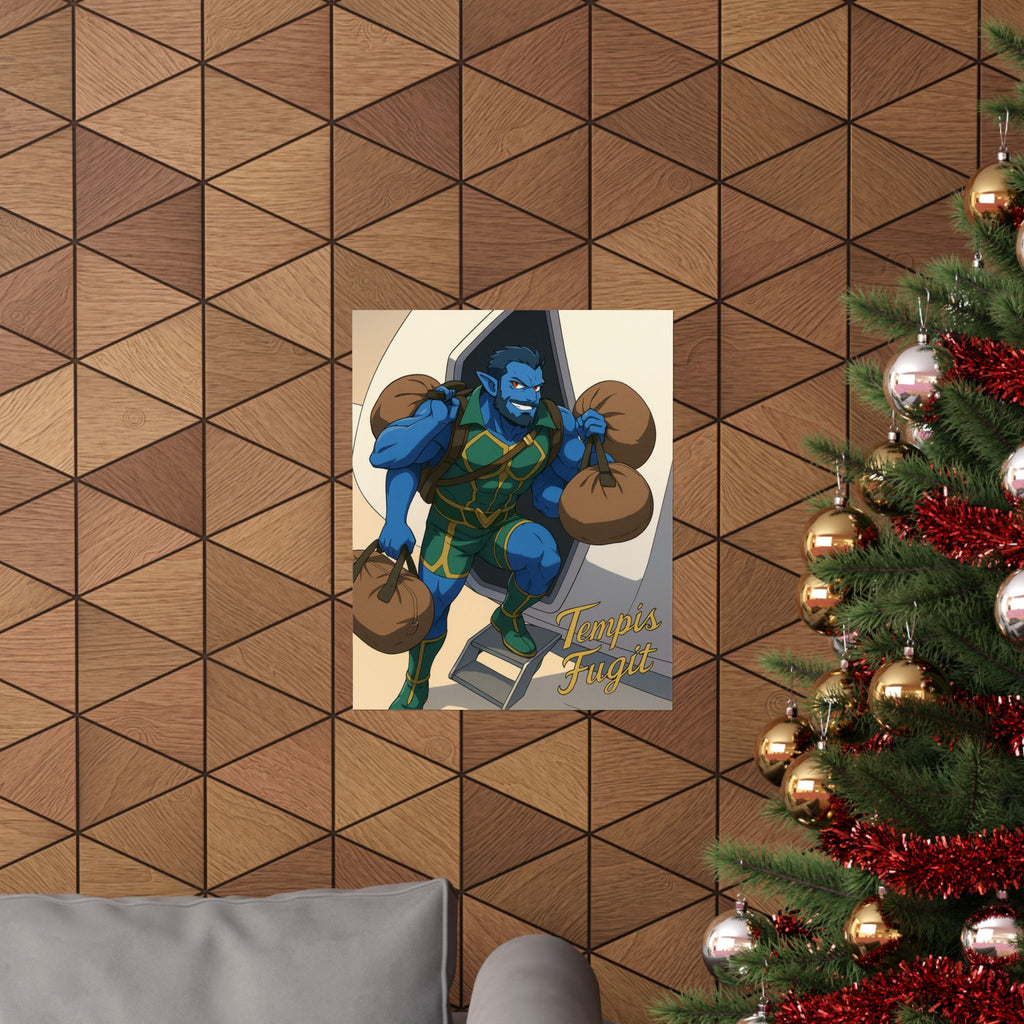 Anime Tempis Fugit Matte Vertical Posters - Sci-Fi Book Da Guv Art Prints, Wall Decor, Fan Merchandise, Geek Gift, Room Decoration