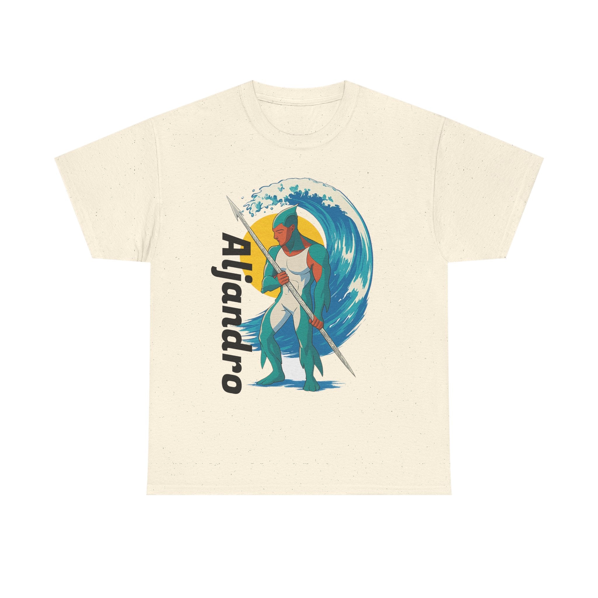 Anime Aljandro Tee - Personalized Heavy Cotton T-Shirt, Unique Gift for Him, Beach Vibes, Casual Wear, Art-Inspired Apparel