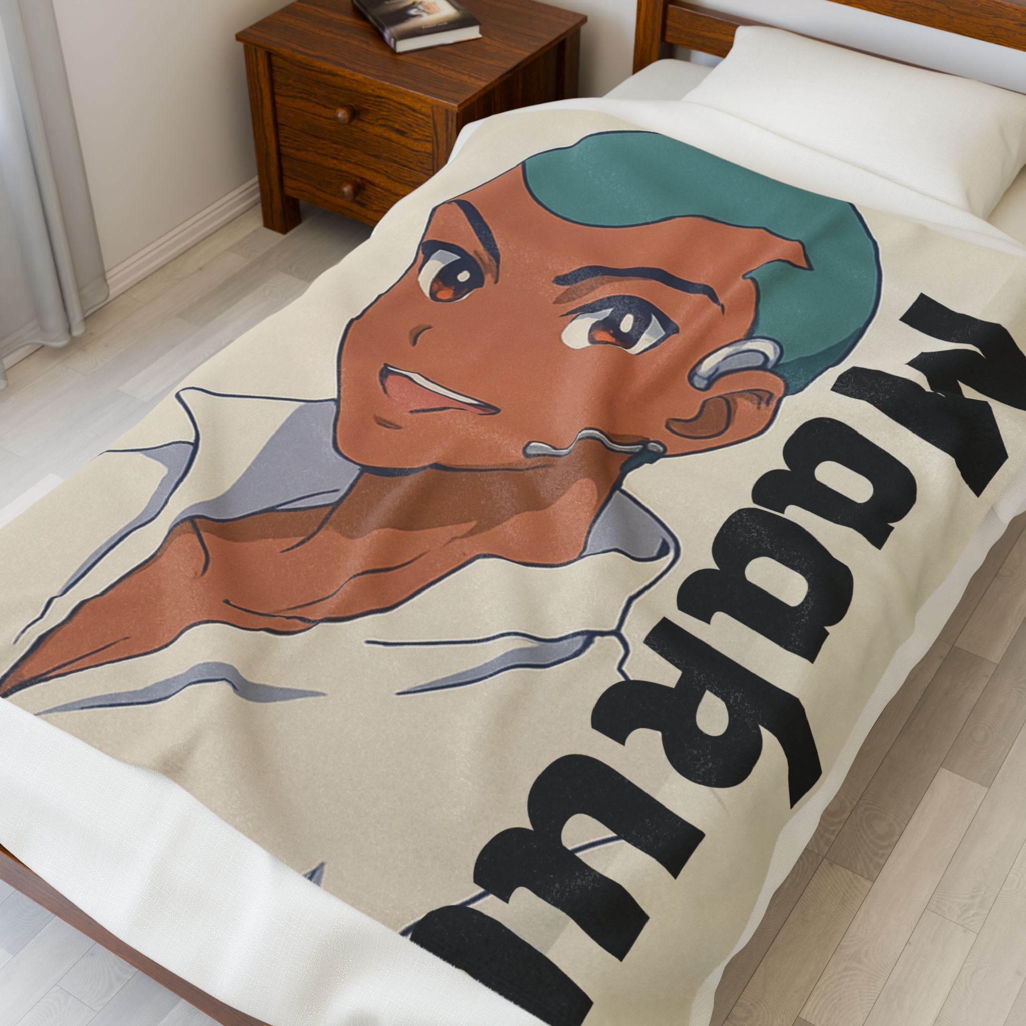 Anime Maakui, from the highly acclaimed DaGuv Velveteen Plush Blanket, Cozy Throw, All-Season Comfort, Perfect Gift for Fans, Home Decor