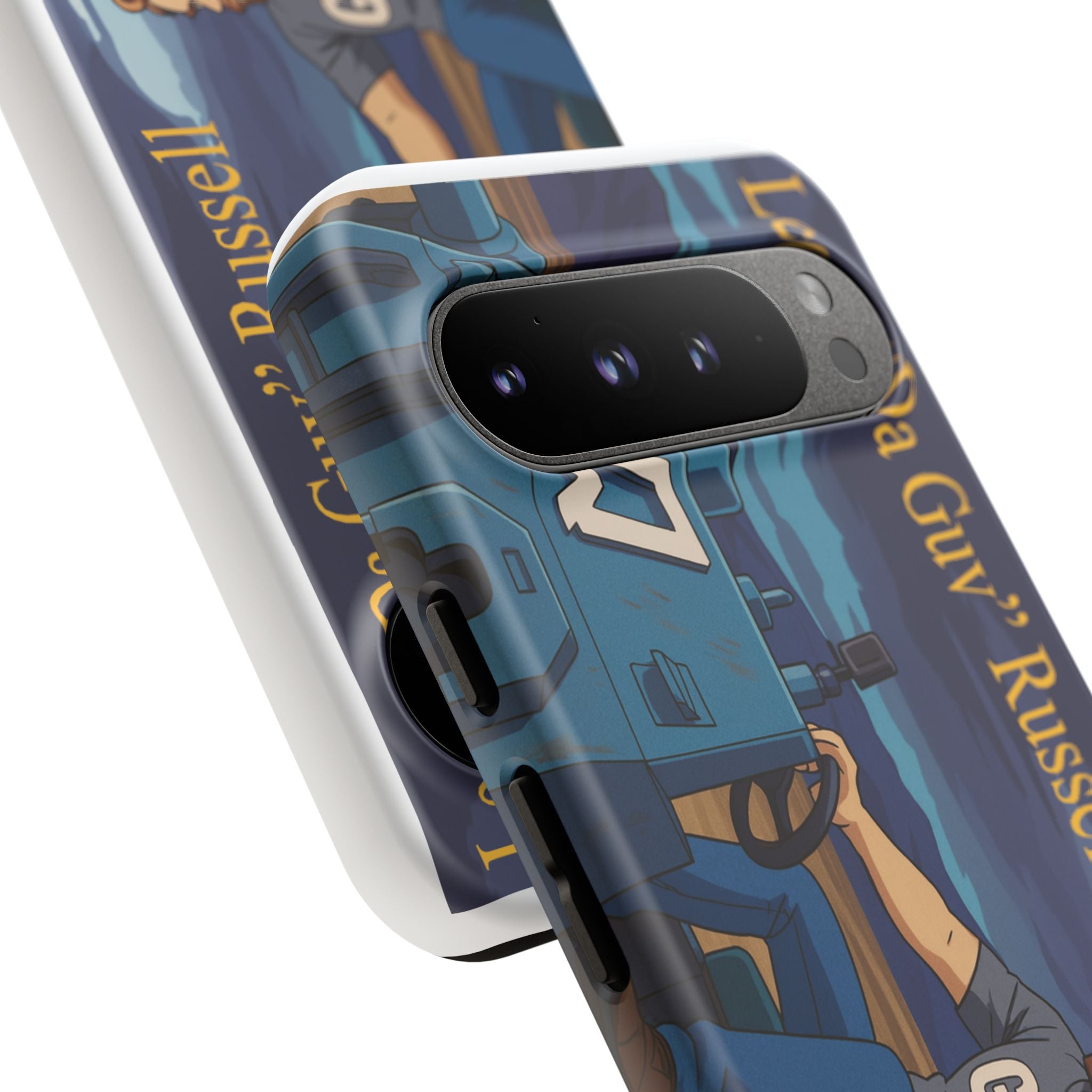 Phone Cases, Tough Phone Covers, Book Character Fan Gift, Sci-Fi Tank Art, Leon 'Da Guv' Russell Design