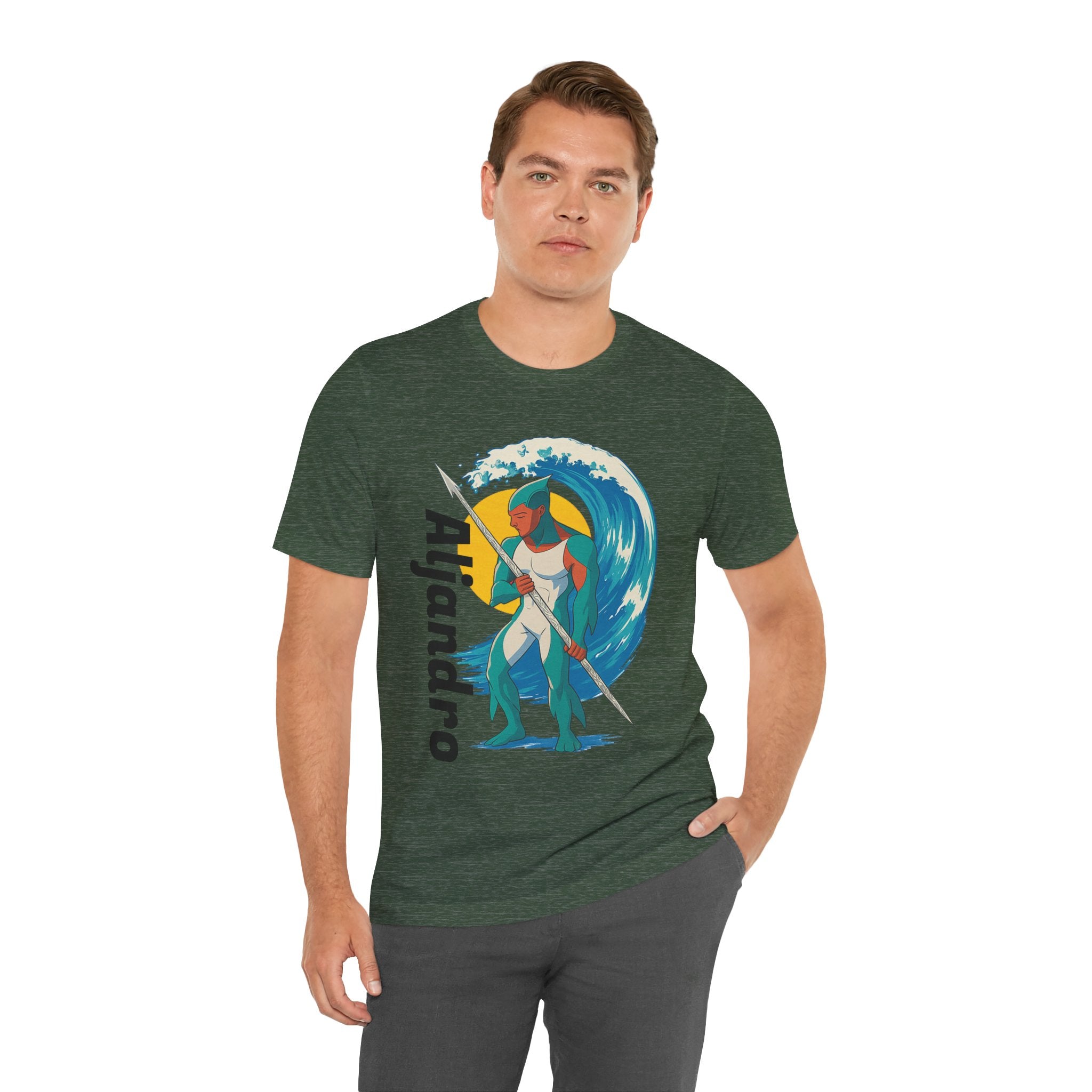 Aljandro Wave Warrior T-Shirt — Personalized 'Aljandro' Surf Guardian Tee