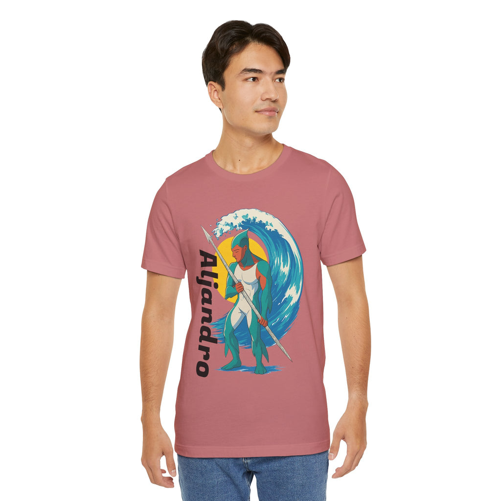 Aljandro Wave Warrior T-Shirt — Personalized 'Aljandro' Surf Guardian Tee