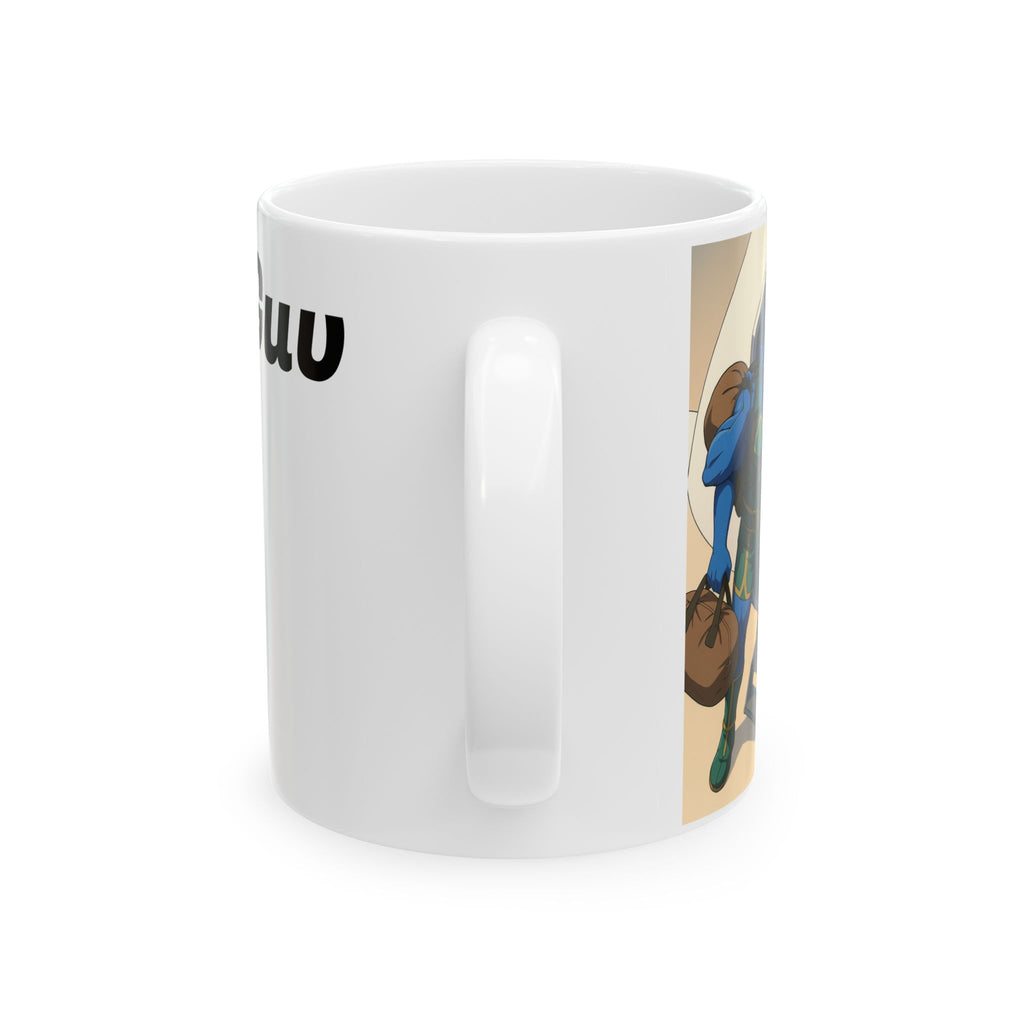 Anime Tempis Fugit Ceramic Mug, Da Guv Sci-Fi Book Lover Gift, 11oz, 15oz, Coffee Cup, Tea Mug, Novelty Drinkware, Manga Fan Present, Otaku