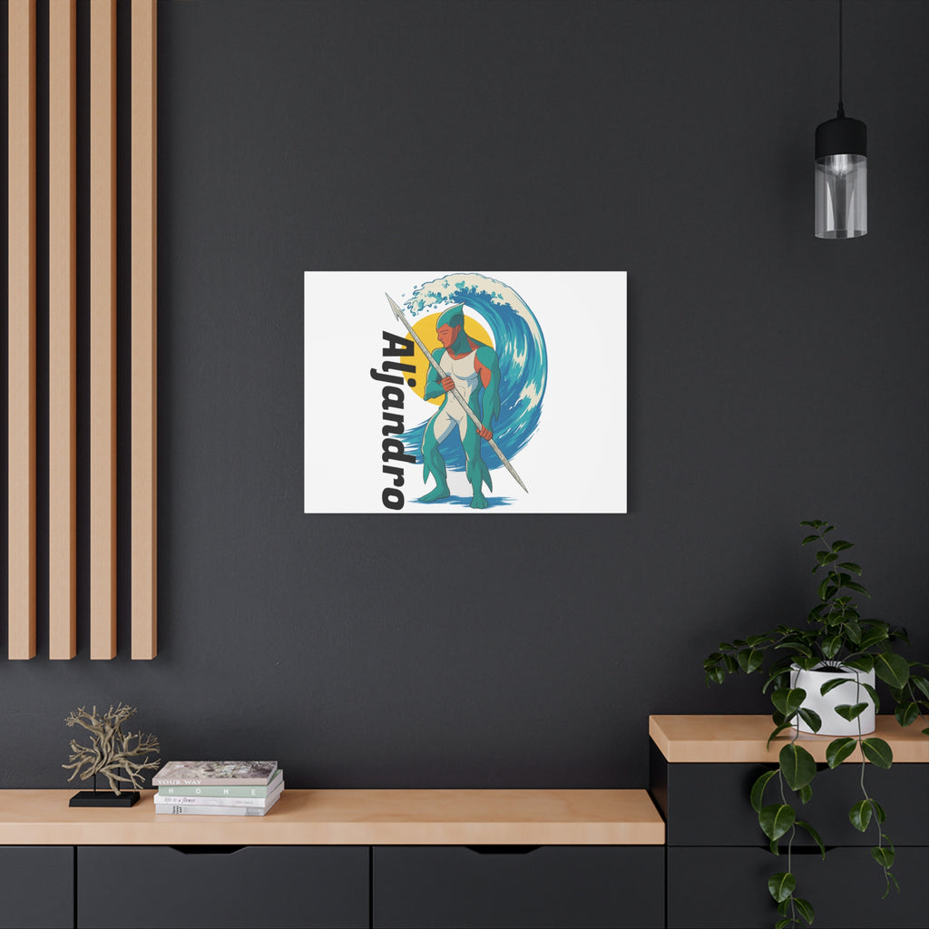 Anime Aljandro Canvas Print, Home Decor Gift, Coastal Wall Art, Unique Custom Canvas, Modern Minimalist Artwork