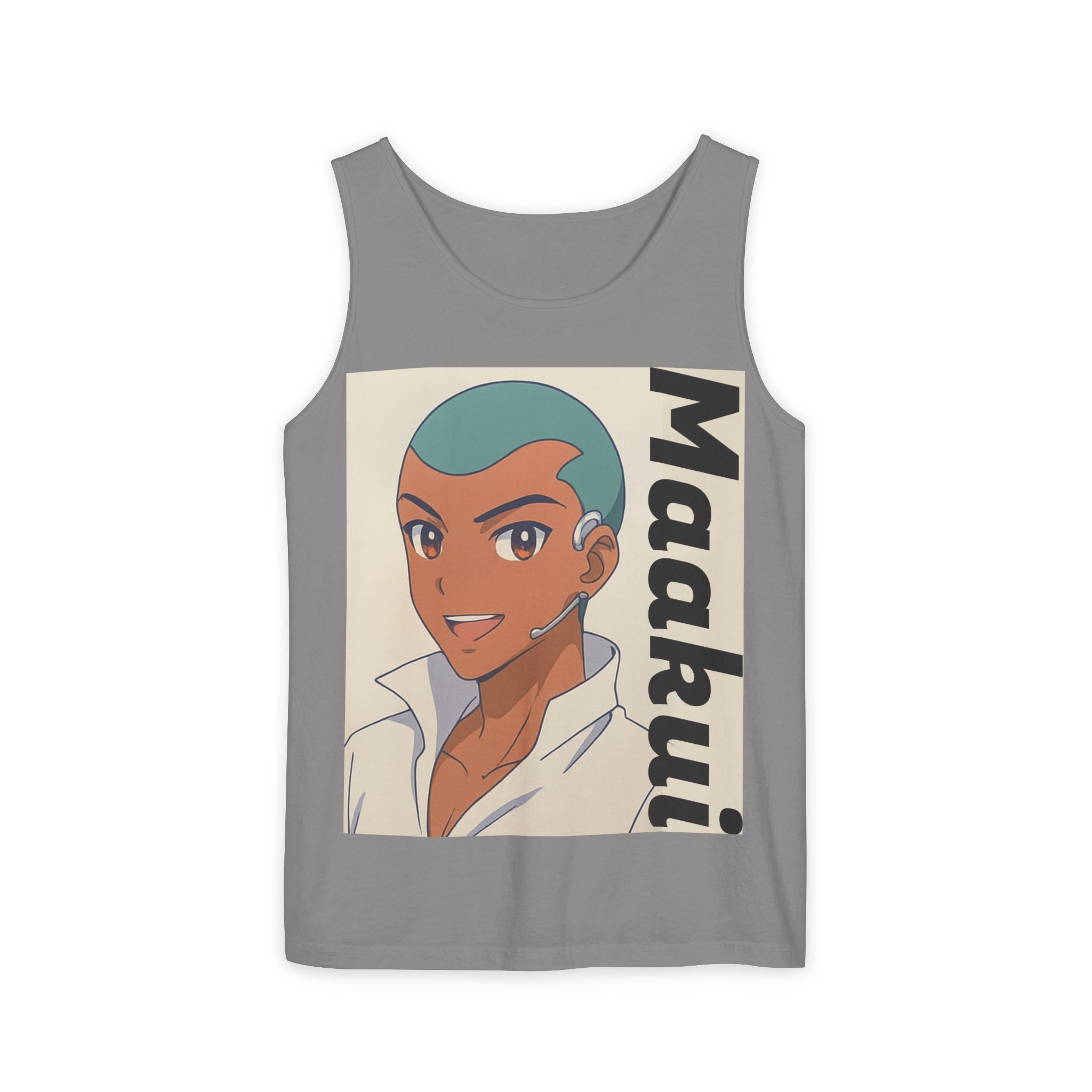 Unisex Anime Character Maakui Tank Top, Summer Wear, Graphic Tee, Casual Attire, Gift for Fans, Beachwear, Festival Top