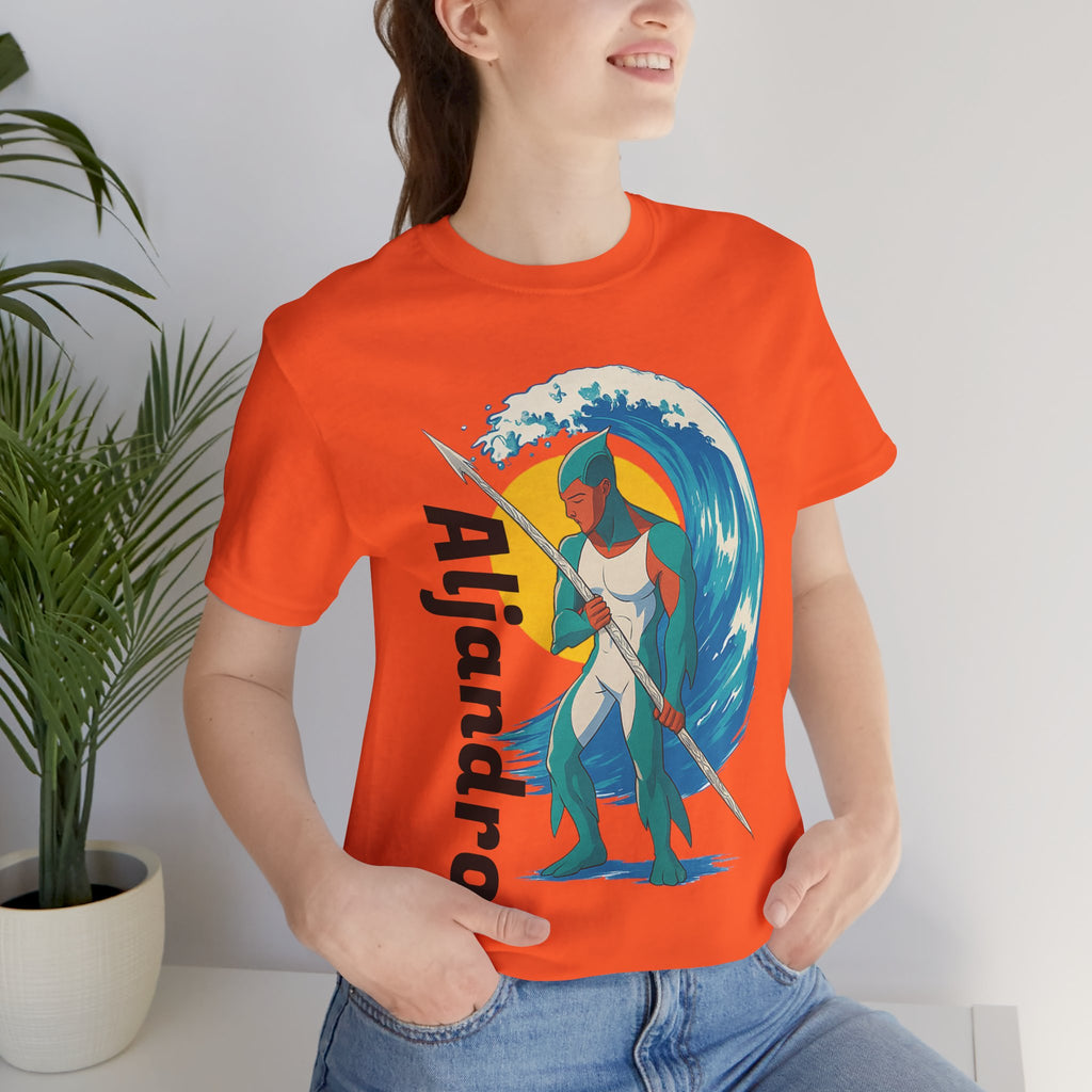 Aljandro Wave Warrior T-Shirt — Personalized 'Aljandro' Surf Guardian Tee