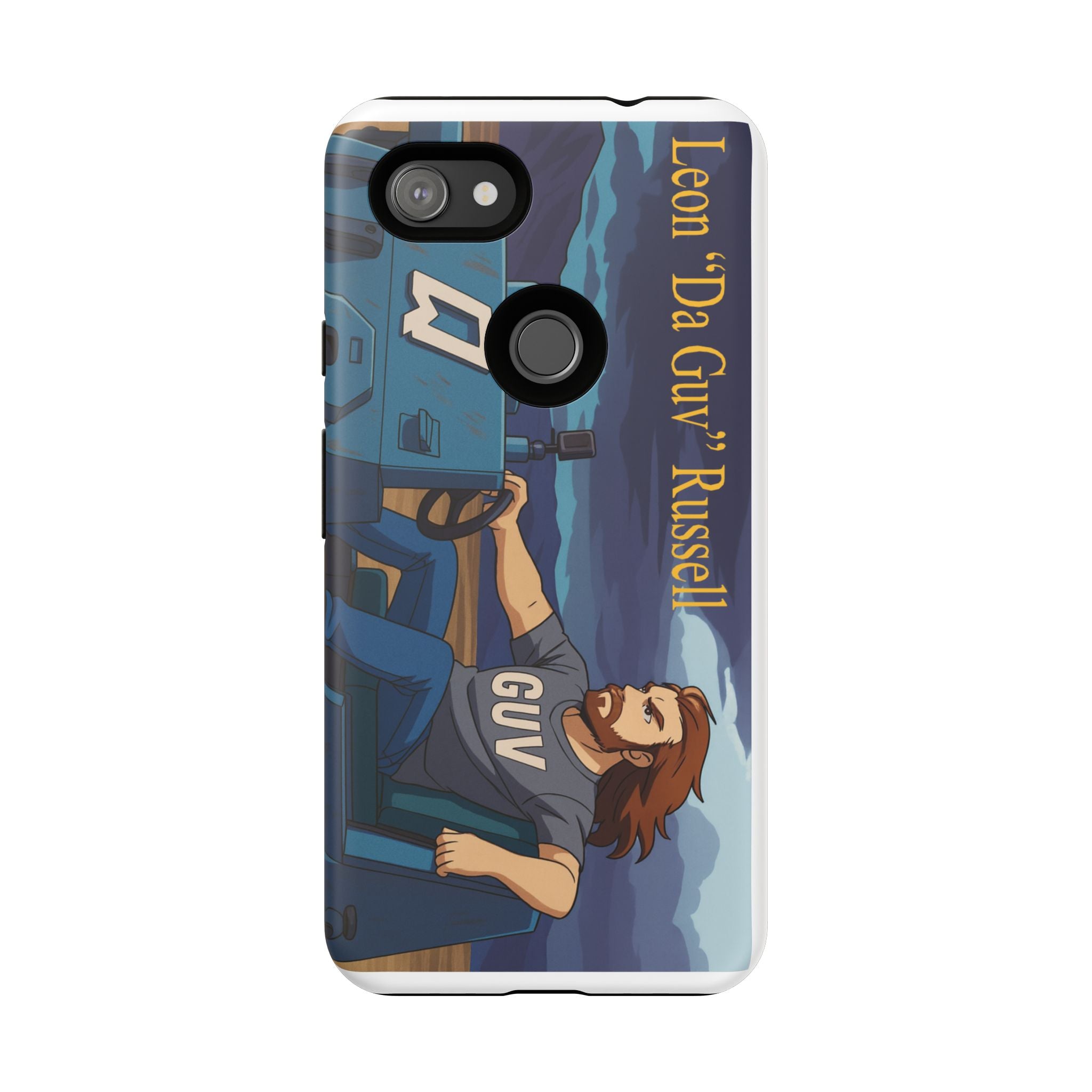 Phone Cases, Tough Phone Covers, Book Character Fan Gift, Sci-Fi Tank Art, Leon 'Da Guv' Russell Design