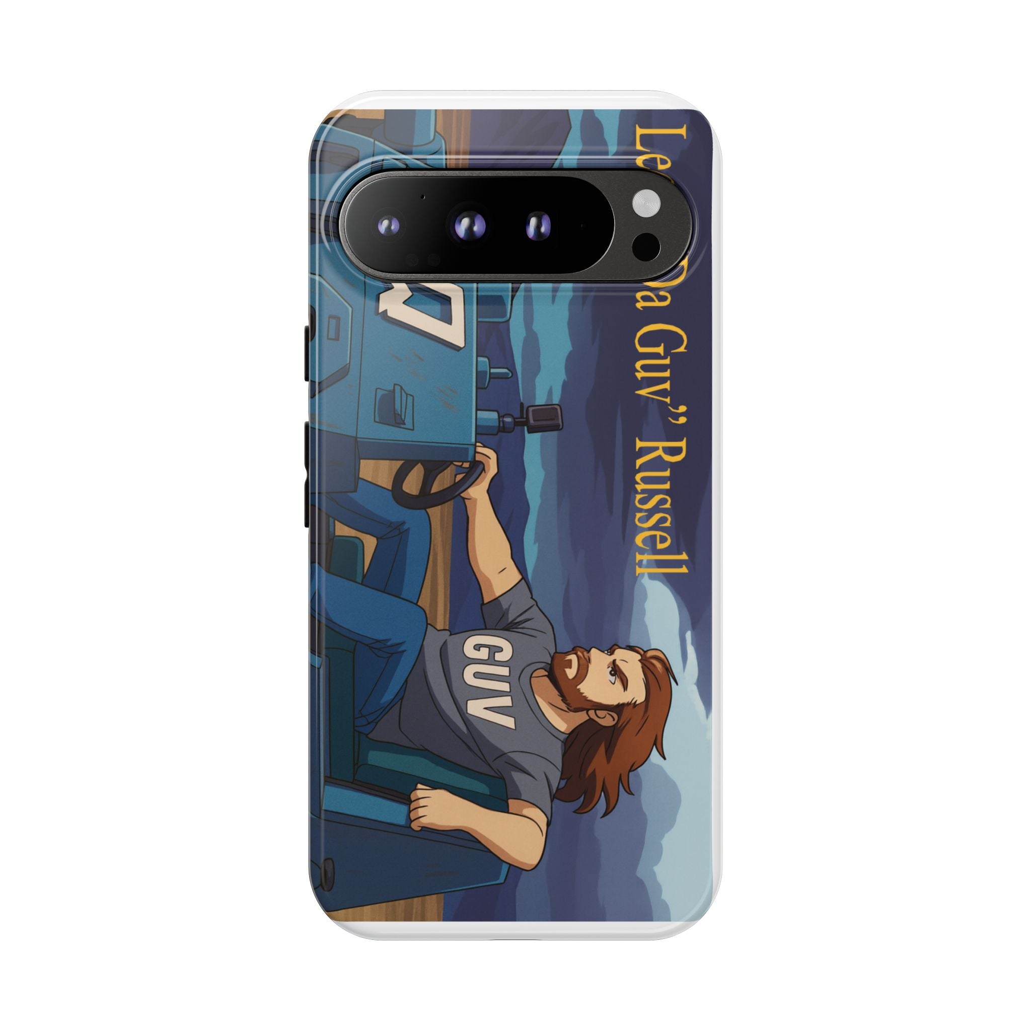 Phone Cases, Tough Phone Covers, Book Character Fan Gift, Sci-Fi Tank Art, Leon 'Da Guv' Russell Design