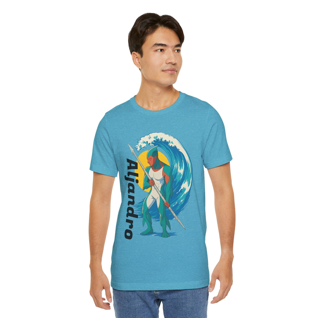 Aljandro Wave Warrior T-Shirt — Personalized 'Aljandro' Surf Guardian Tee