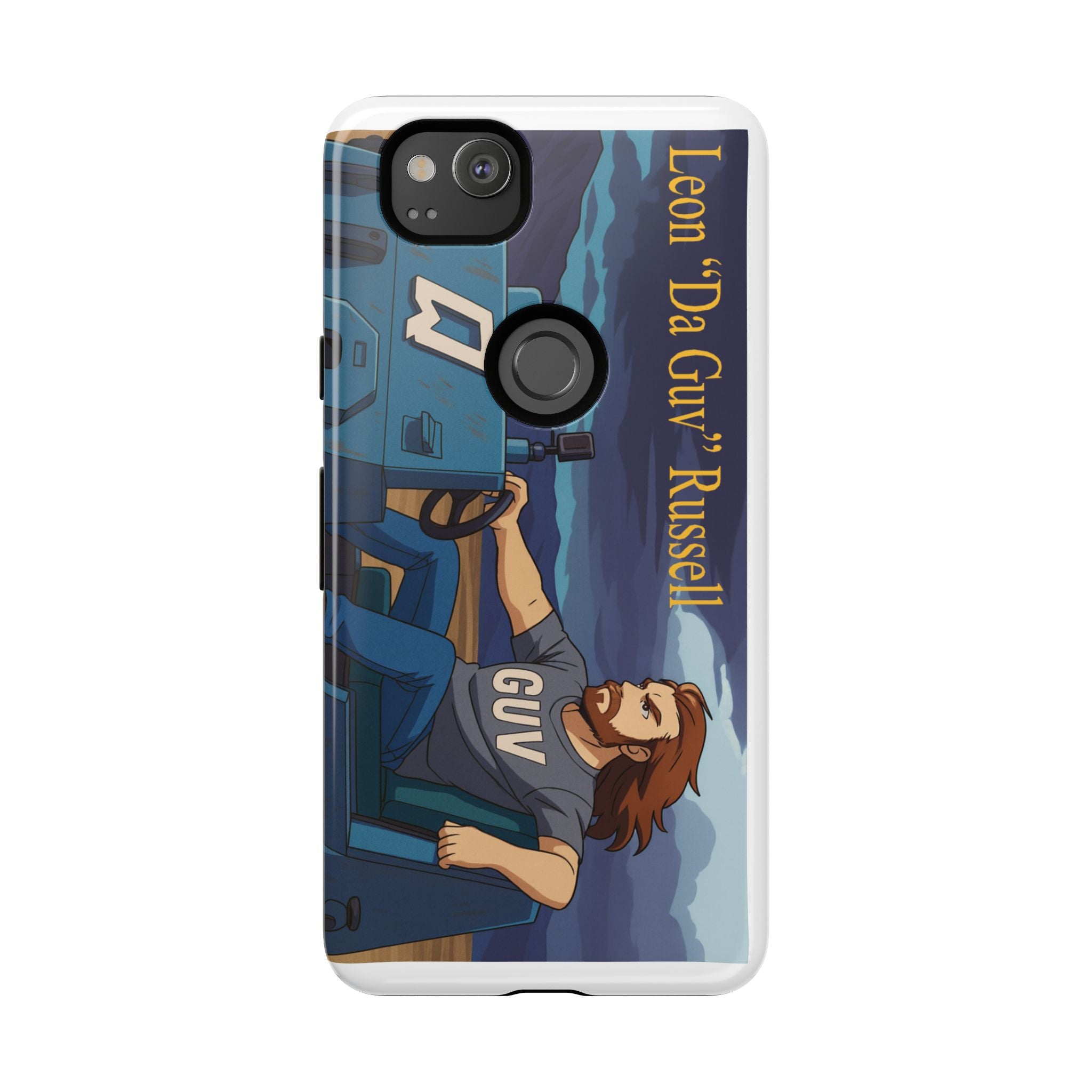 Phone Cases, Tough Phone Covers, Book Character Fan Gift, Sci-Fi Tank Art, Leon 'Da Guv' Russell Design