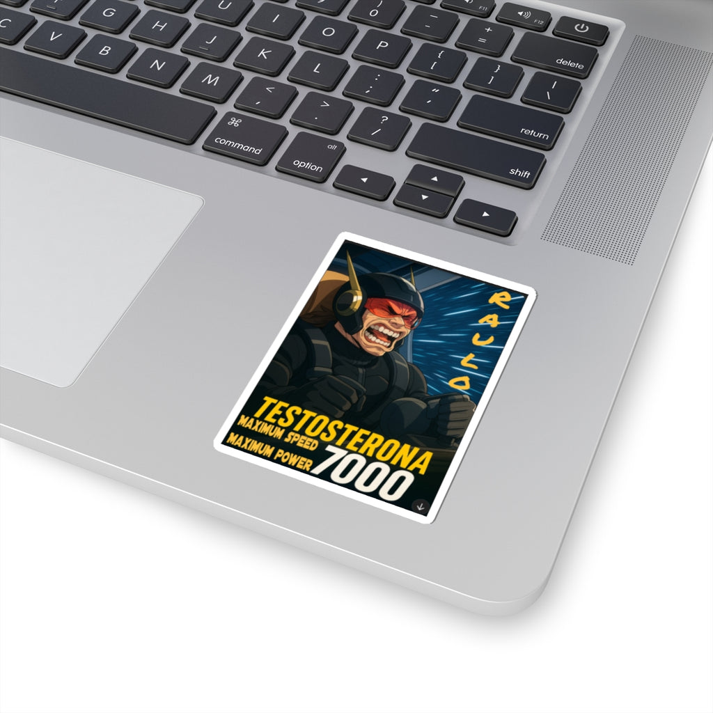 Anime Raulo Driving Testosterona 7000 Kiss-Cut Stickers, Sci-Fi Book Fan Art, Decals, Laptop Decals, Hydroflask Stickers, Water Bottle
