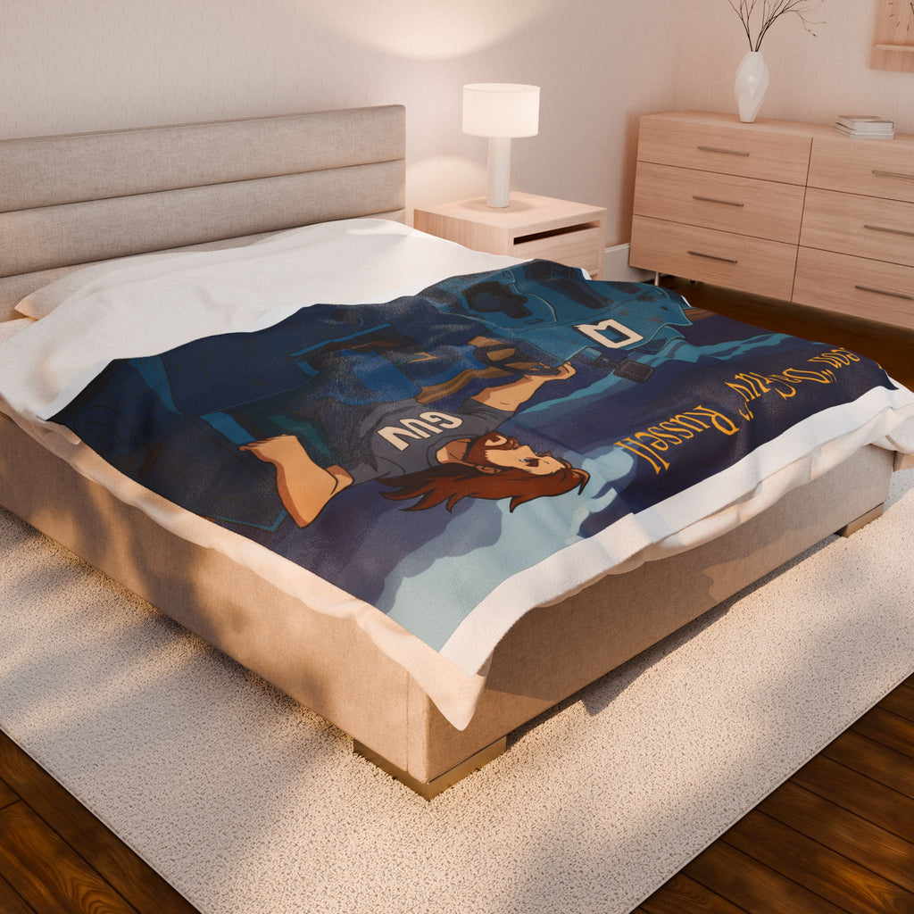 Velveteen Plush Blanket - Leon 'Da Guv' Russell in The Banshee Tank, Sci-Fi Book Fan Gift, Home Decor, Cozy Movie Night Throw, Unique