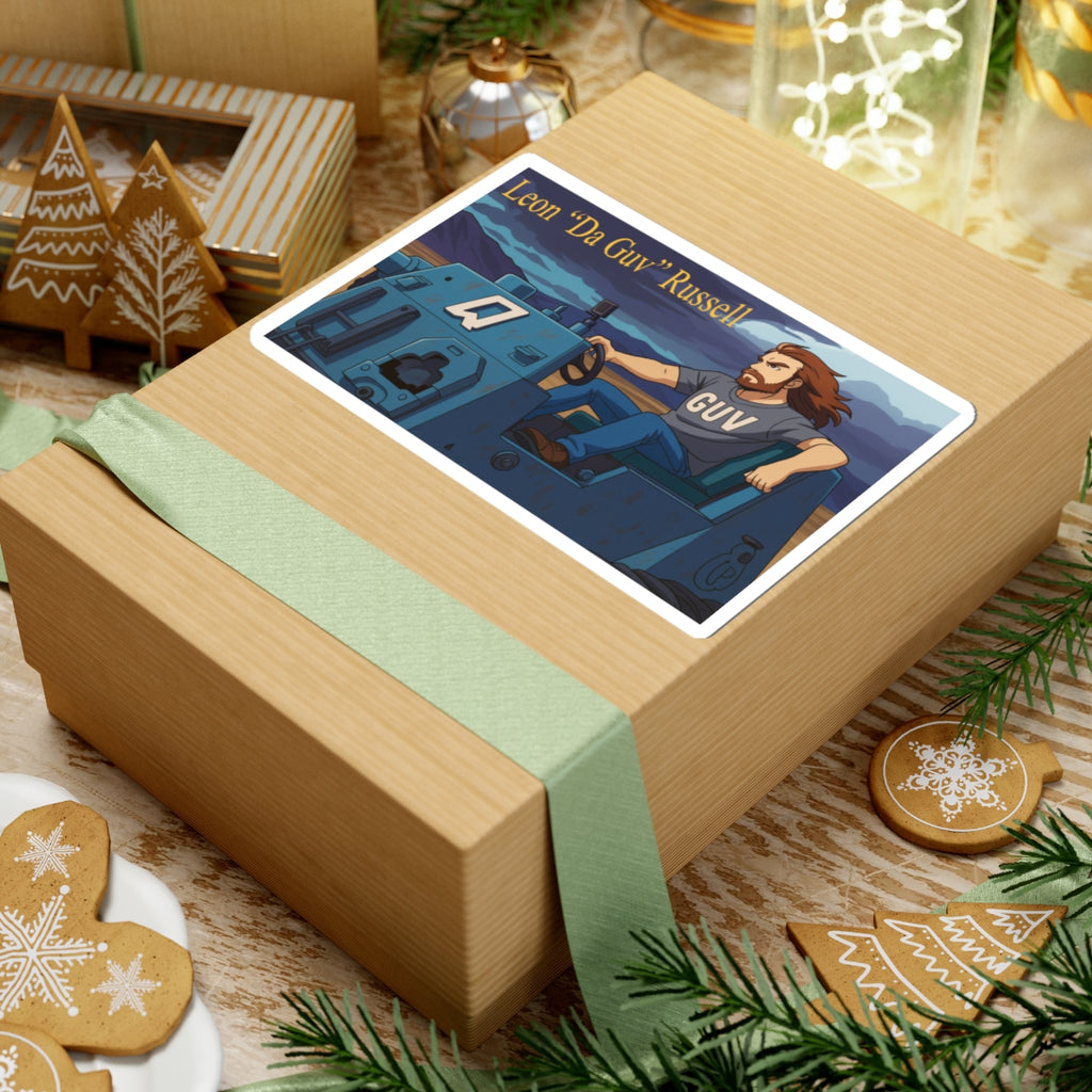 Leon "Da Guv" Russell Banshee Tank Kiss-Cut Stickers, Sci-Fi Book Fan Art Decal, Peel and Stick Vinyl Decor, Laptop Tablet Car Window Bumper