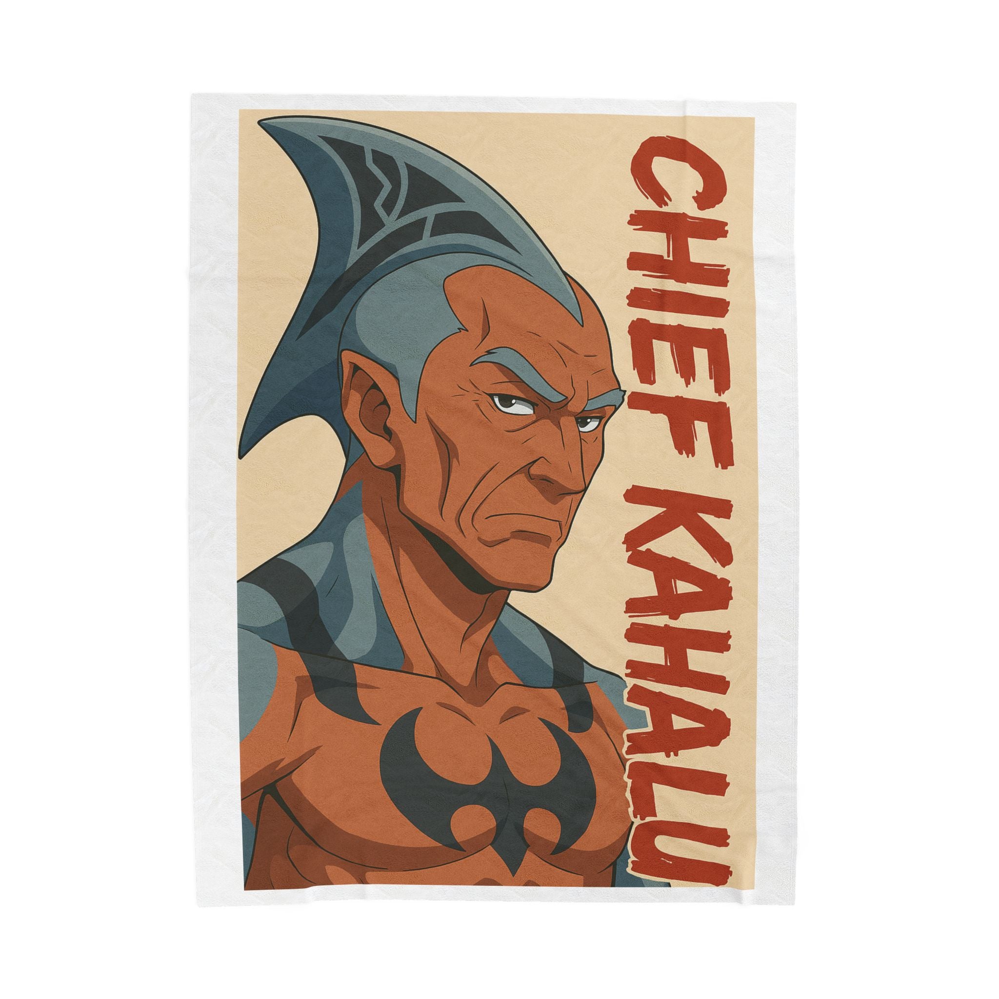 Velveteen Plush Blanket, Chief Kahalu from Da Guv Book, Sci-Fi Home Decor, Unique Gift Idea, Cozy Throw, Reading Nook Accessory