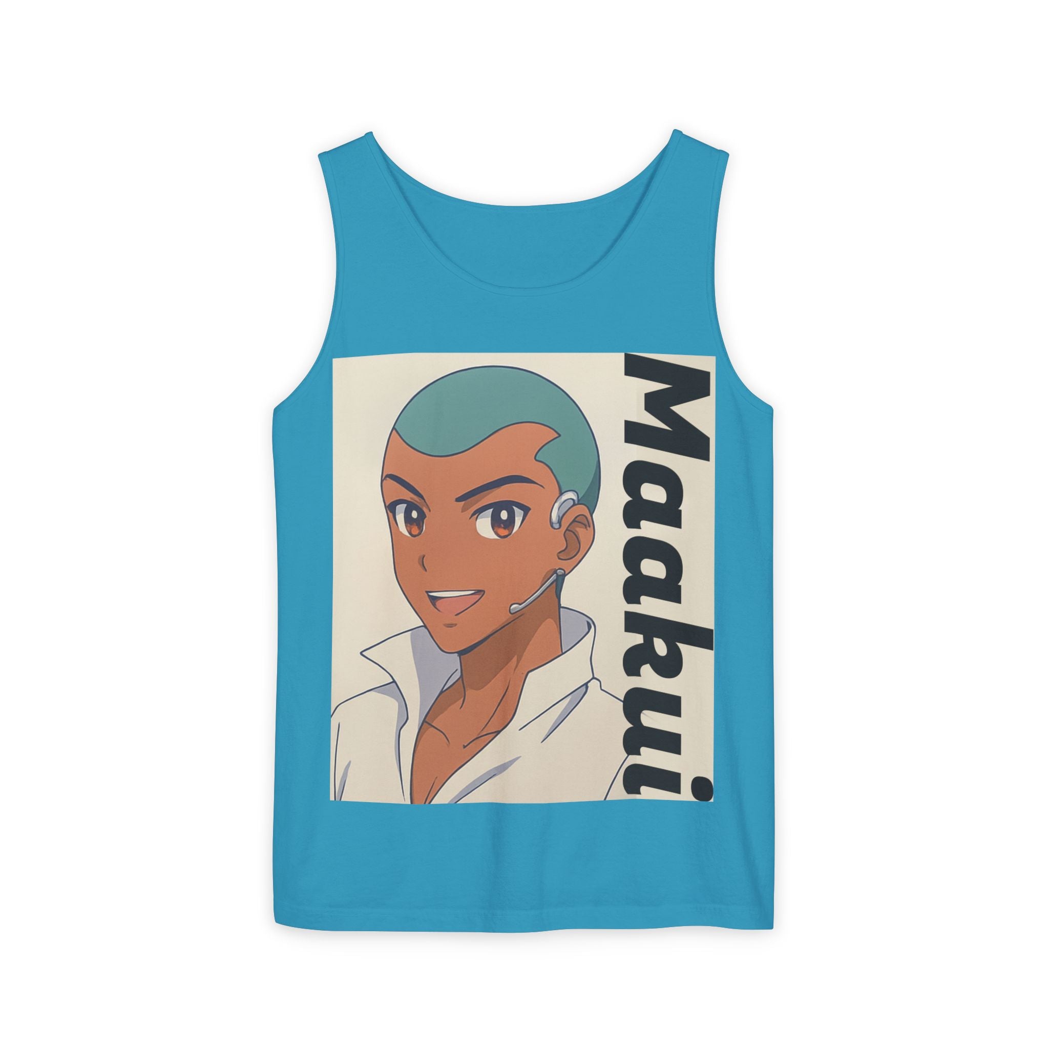 Unisex Anime Character Maakui Tank Top, Summer Wear, Graphic Tee, Casual Attire, Gift for Fans, Beachwear, Festival Top