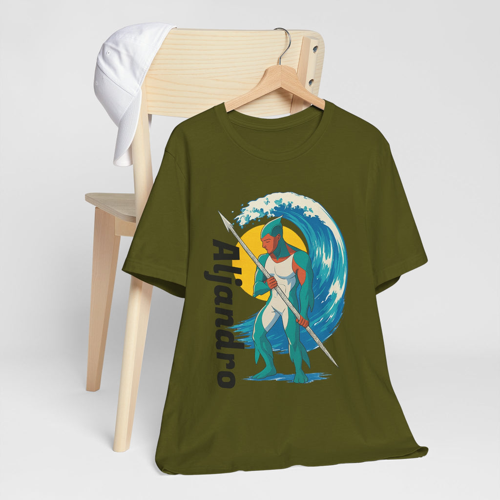 Aljandro Wave Warrior T-Shirt — Personalized 'Aljandro' Surf Guardian Tee