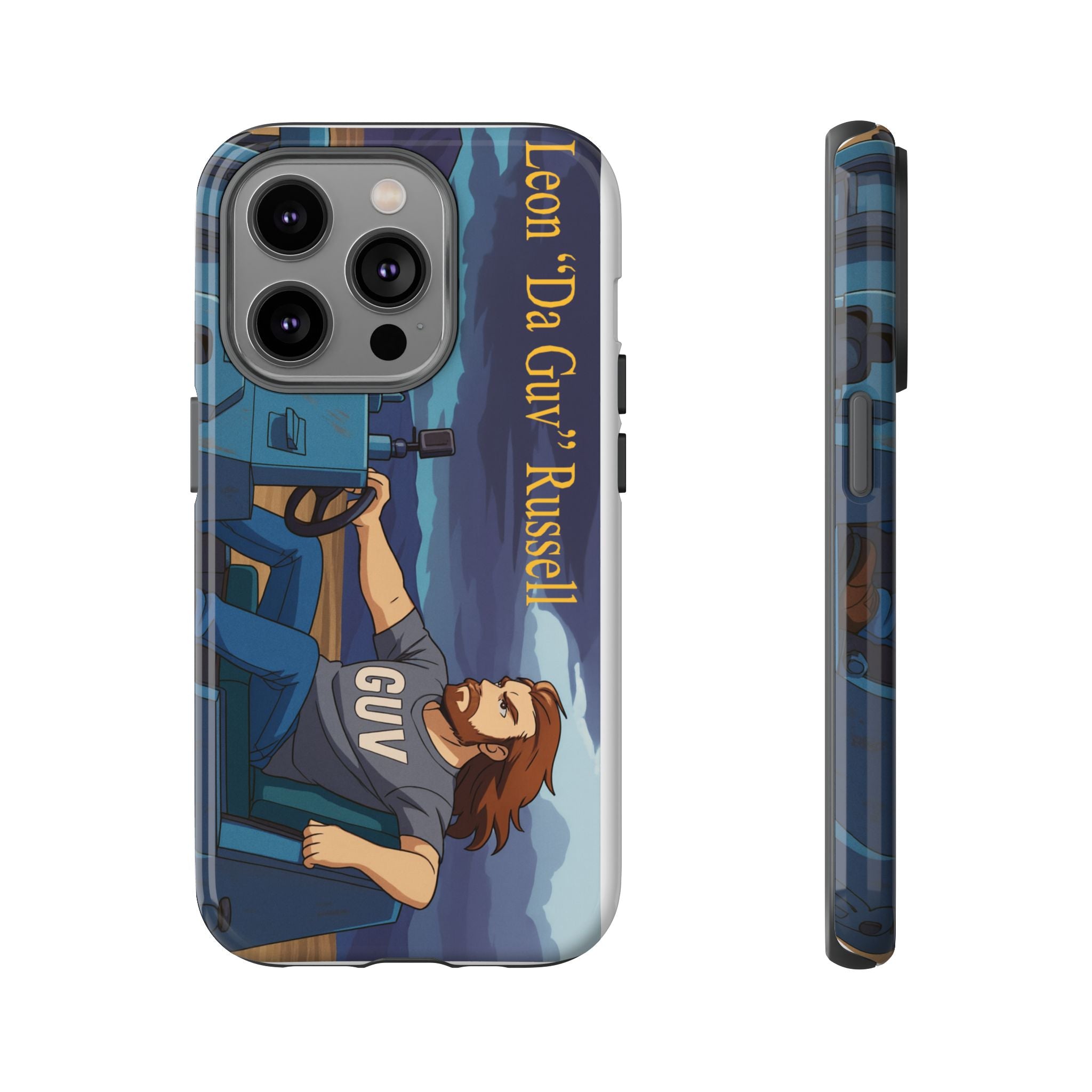 Phone Cases, Tough Phone Covers, Book Character Fan Gift, Sci-Fi Tank Art, Leon 'Da Guv' Russell Design