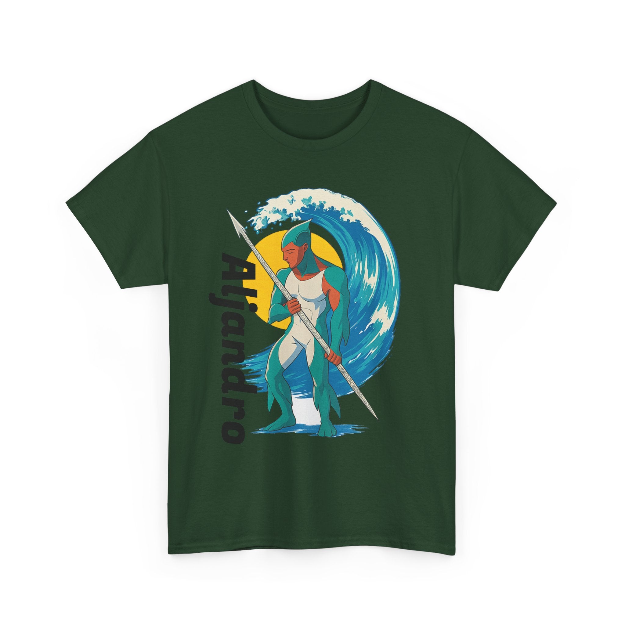 Anime Aljandro Tee - Personalized Heavy Cotton T-Shirt, Unique Gift for Him, Beach Vibes, Casual Wear, Art-Inspired Apparel