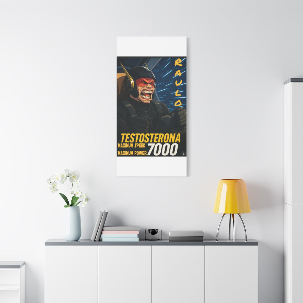 Canvas Wall Art, Anime Raulo Testosterona 7000, Sci-Fi Book Da Guv, Matte Stretched Print, Home Decor, Gift Idea