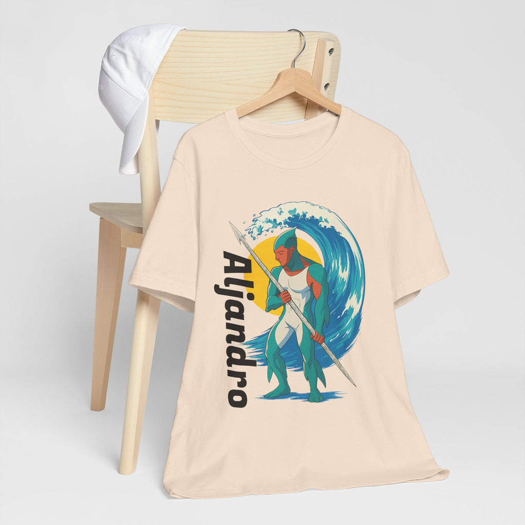Aljandro Wave Warrior T-Shirt — Personalized 'Aljandro' Surf Guardian Tee