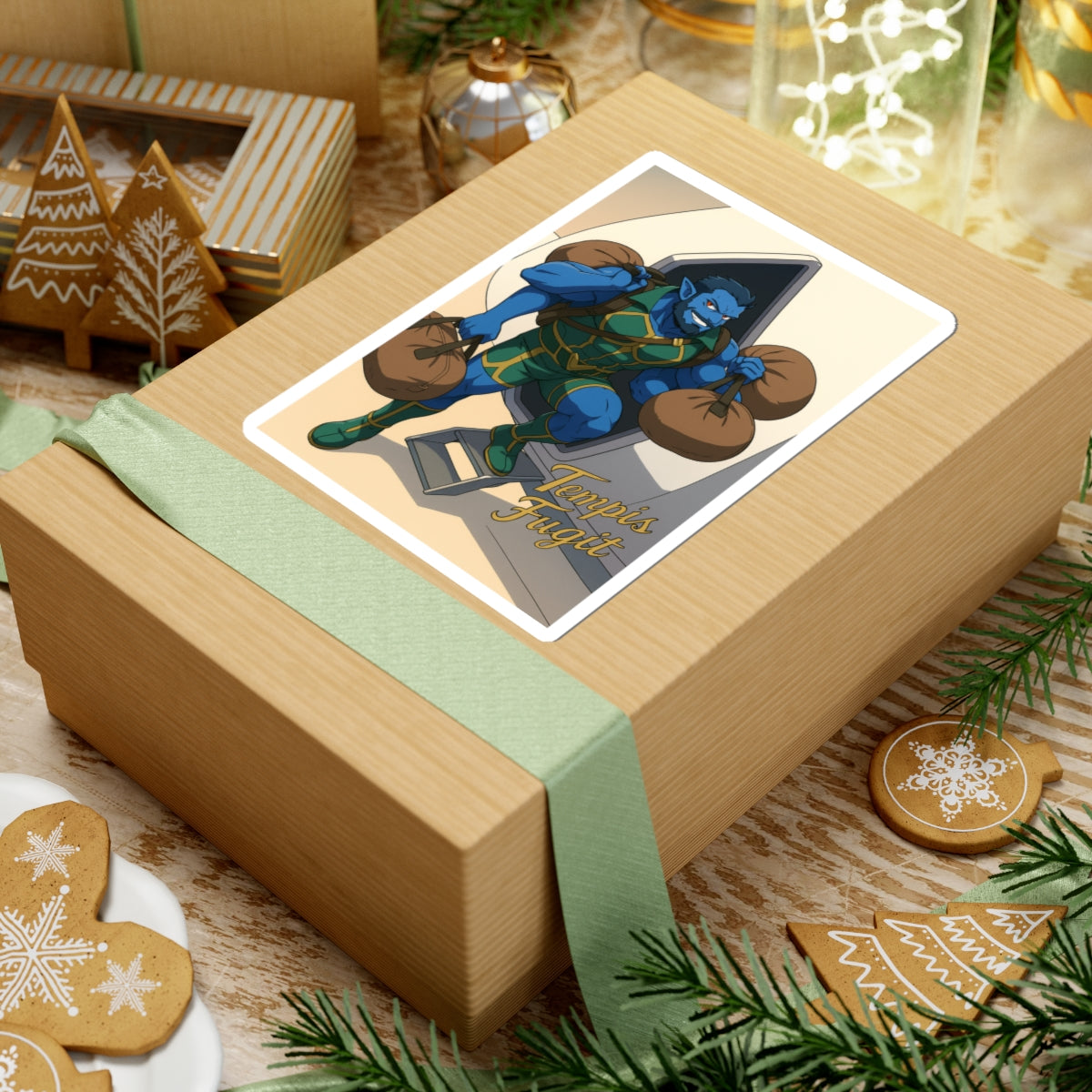 Anime Tempis Fugit Kiss-Cut Stickers, Da Guv Sci-Fi Design, Laptop Decals, Water Bottle Labels, Planner Stickers, Bullet Journal Accessories