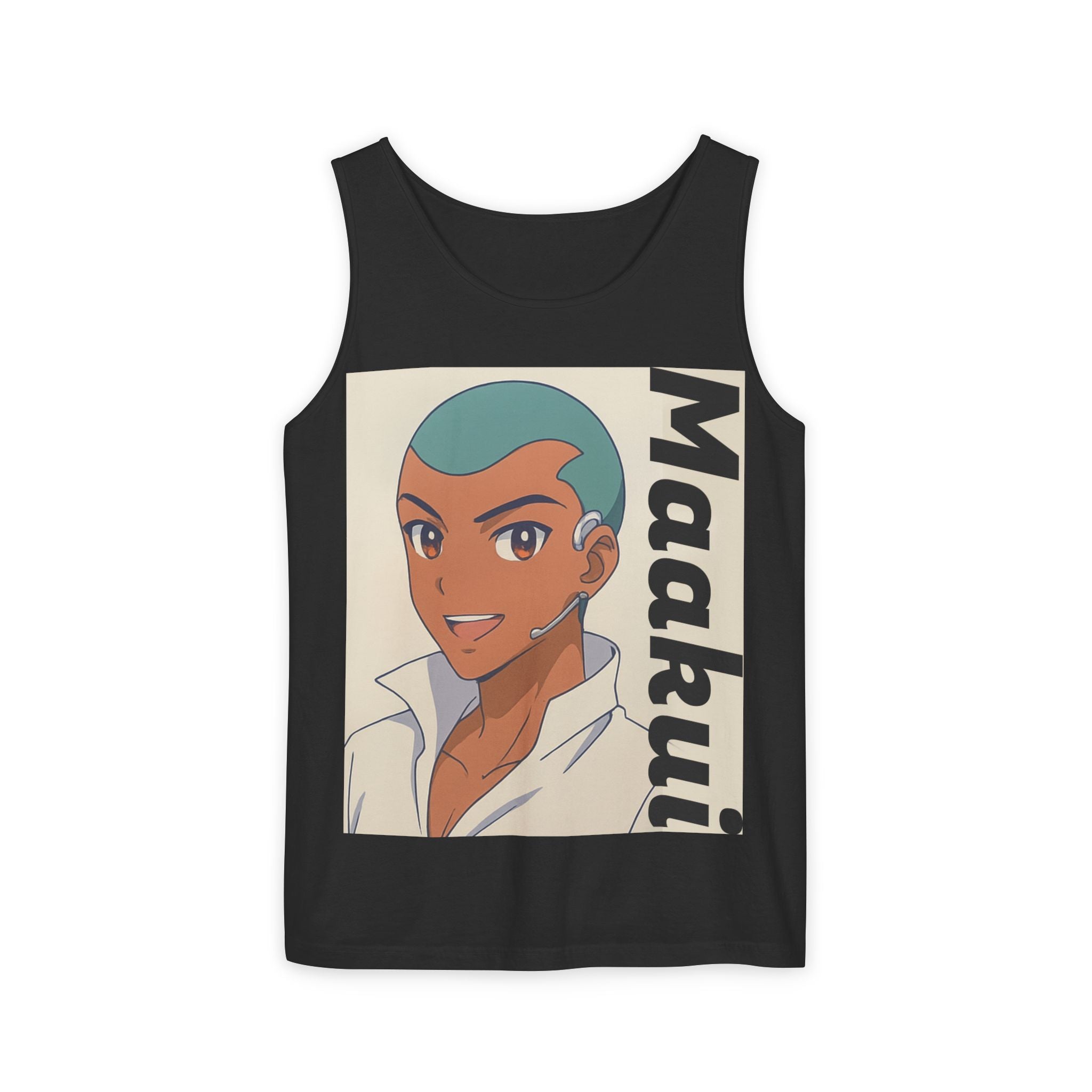 Unisex Anime Character Maakui Tank Top, Summer Wear, Graphic Tee, Casual Attire, Gift for Fans, Beachwear, Festival Top