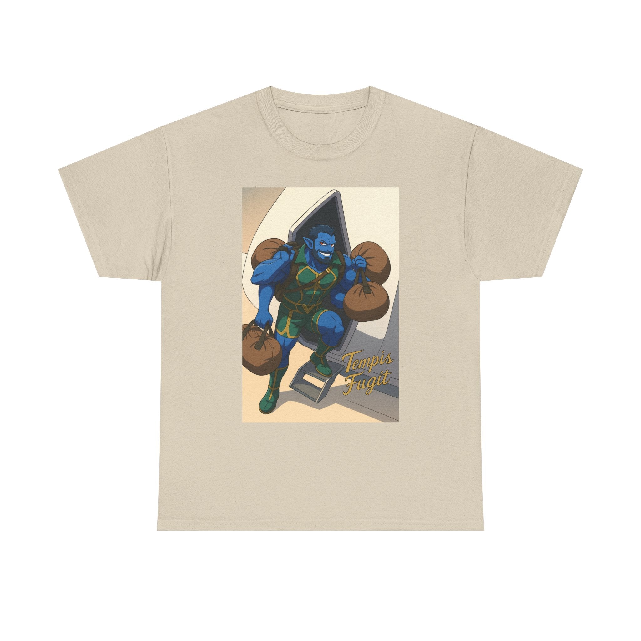 Anime Tempis Fugit Unisex Tee, Sci-Fi Book Da Guv Fan Shirt, Heavy Cotton Top, Manga Lover Gift, Graphic Novel T-Shirt