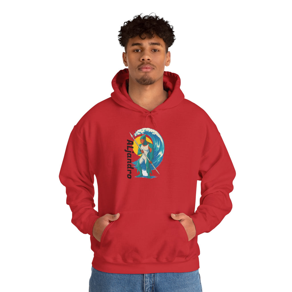 Aljandro Surf Graphic Hoodie — Retro Wave Surfing Design