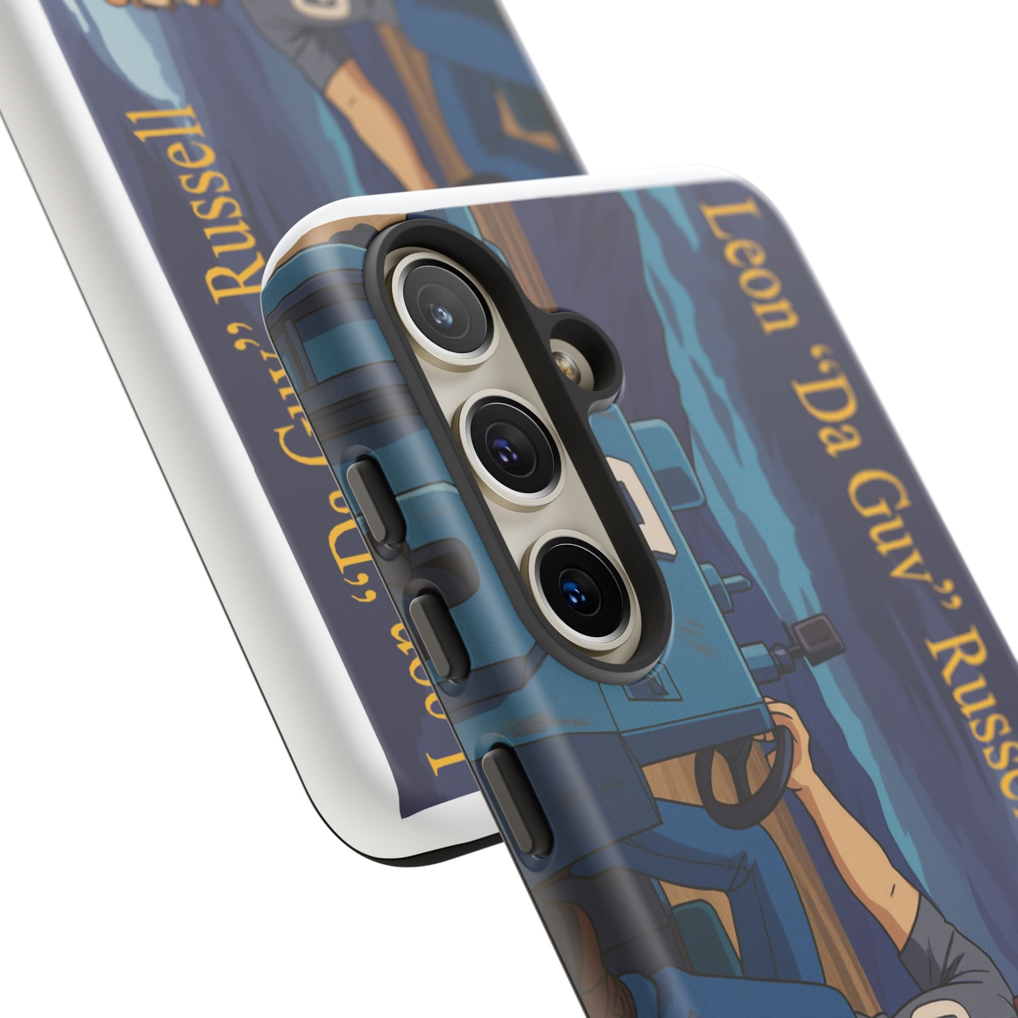 Phone Cases, Tough Phone Covers, Book Character Fan Gift, Sci-Fi Tank Art, Leon 'Da Guv' Russell Design