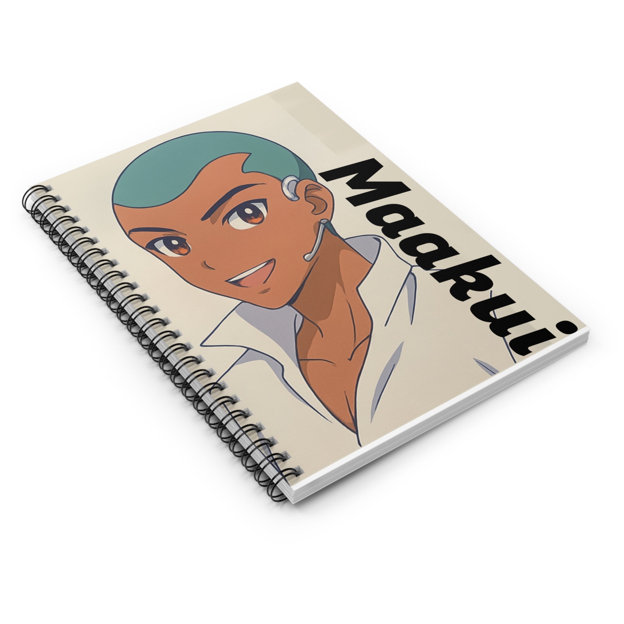 Anime Maakui-Inspired Spiral Notebook - Ruled Line, Perfect for Students, Journal Lovers, Gift for Friends, Sketching, Notetaking