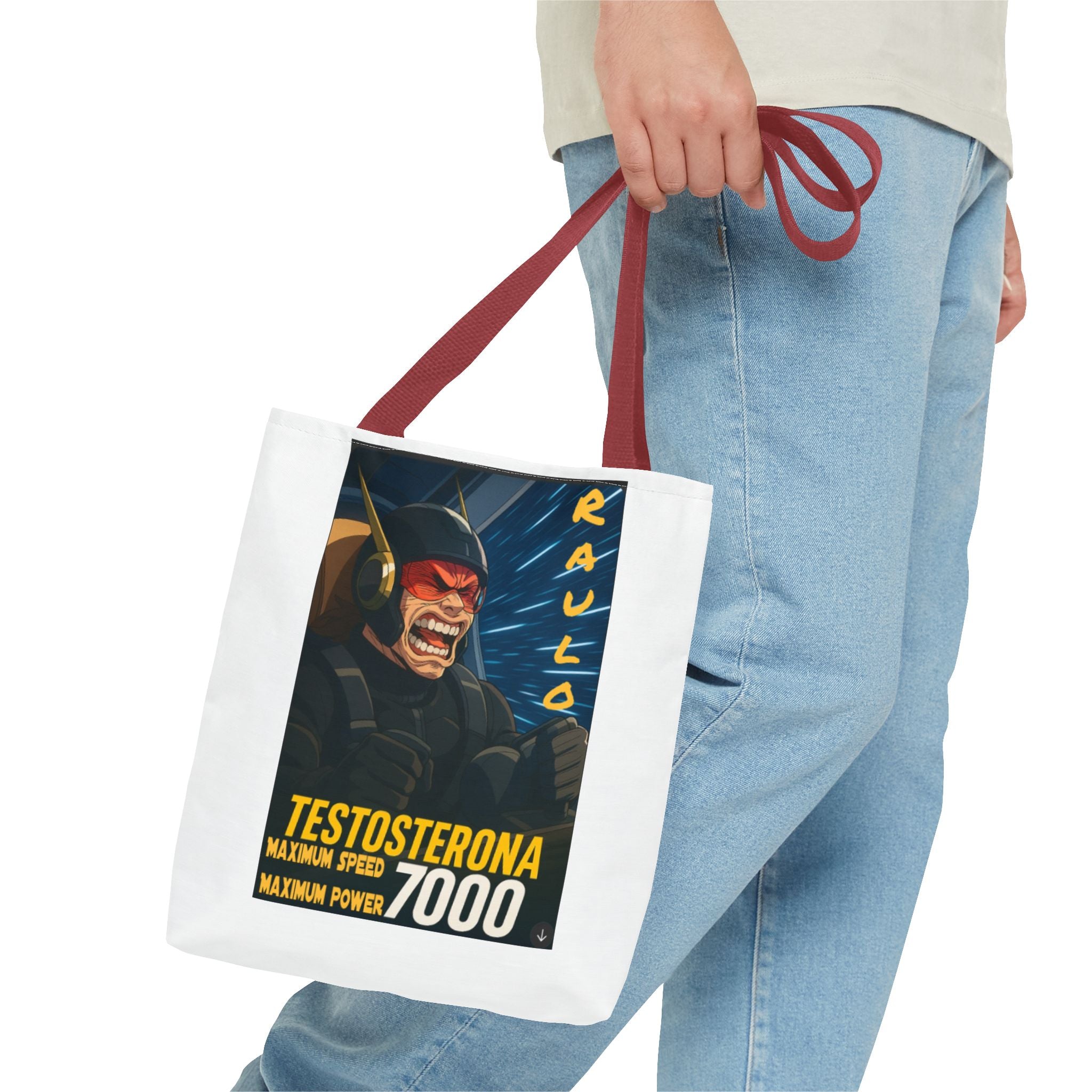 Anime Raulo Tote Bag, testosterona 7000, Da Guv Shopping Bag, Gift for Him, Casual Daily Use, Fitness Tote, Unique Design